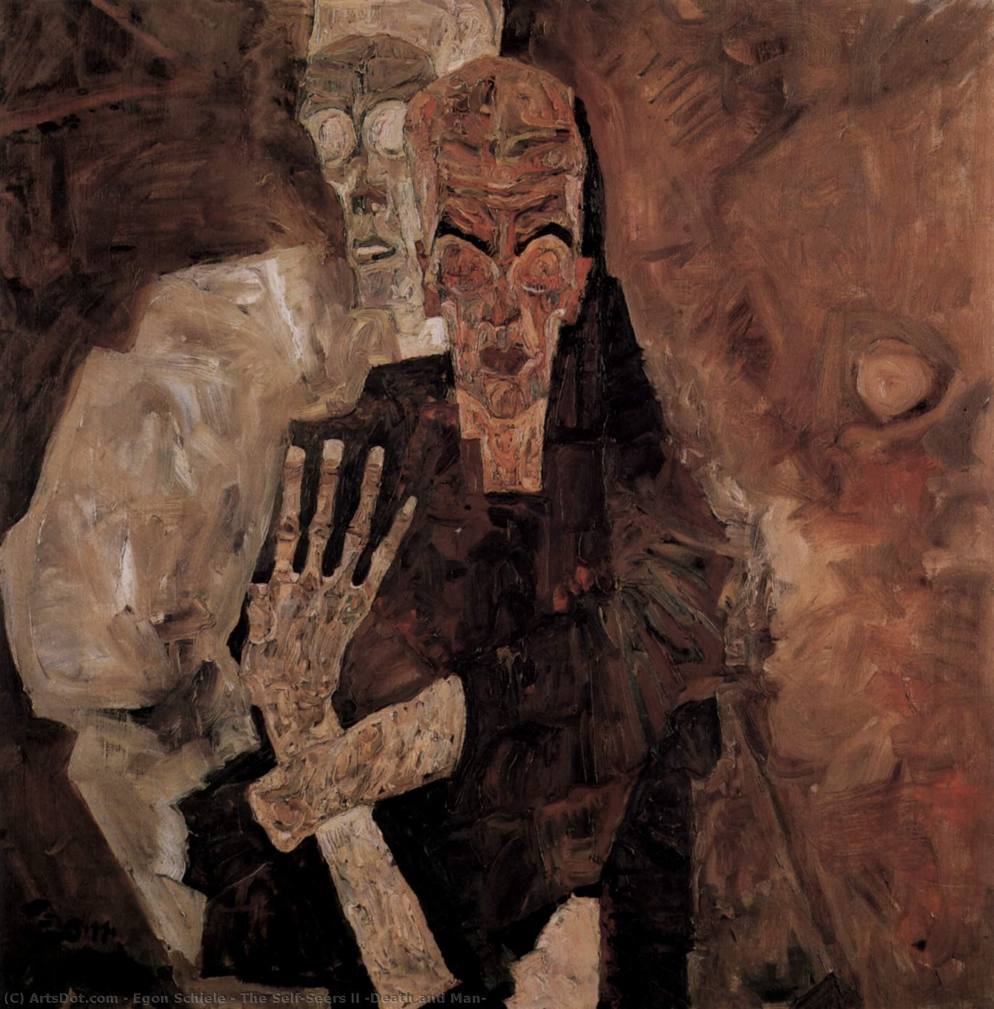 Buy Museum Art Reproductions The Self-Seers II (Death and Man), 1911 by Egon Schiele (1890-1918, Croatia) | ArtsDot.com