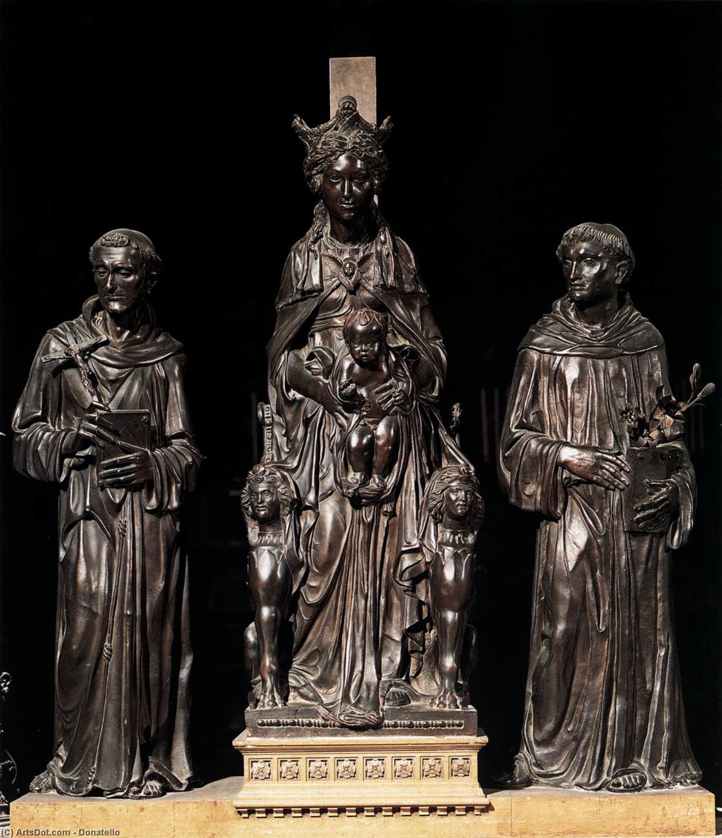 Order Oil Painting Replica Madonna and Child between St Francis and St Anthony, 1448 by Donatello (1386-1466, Italy) | ArtsDot.com