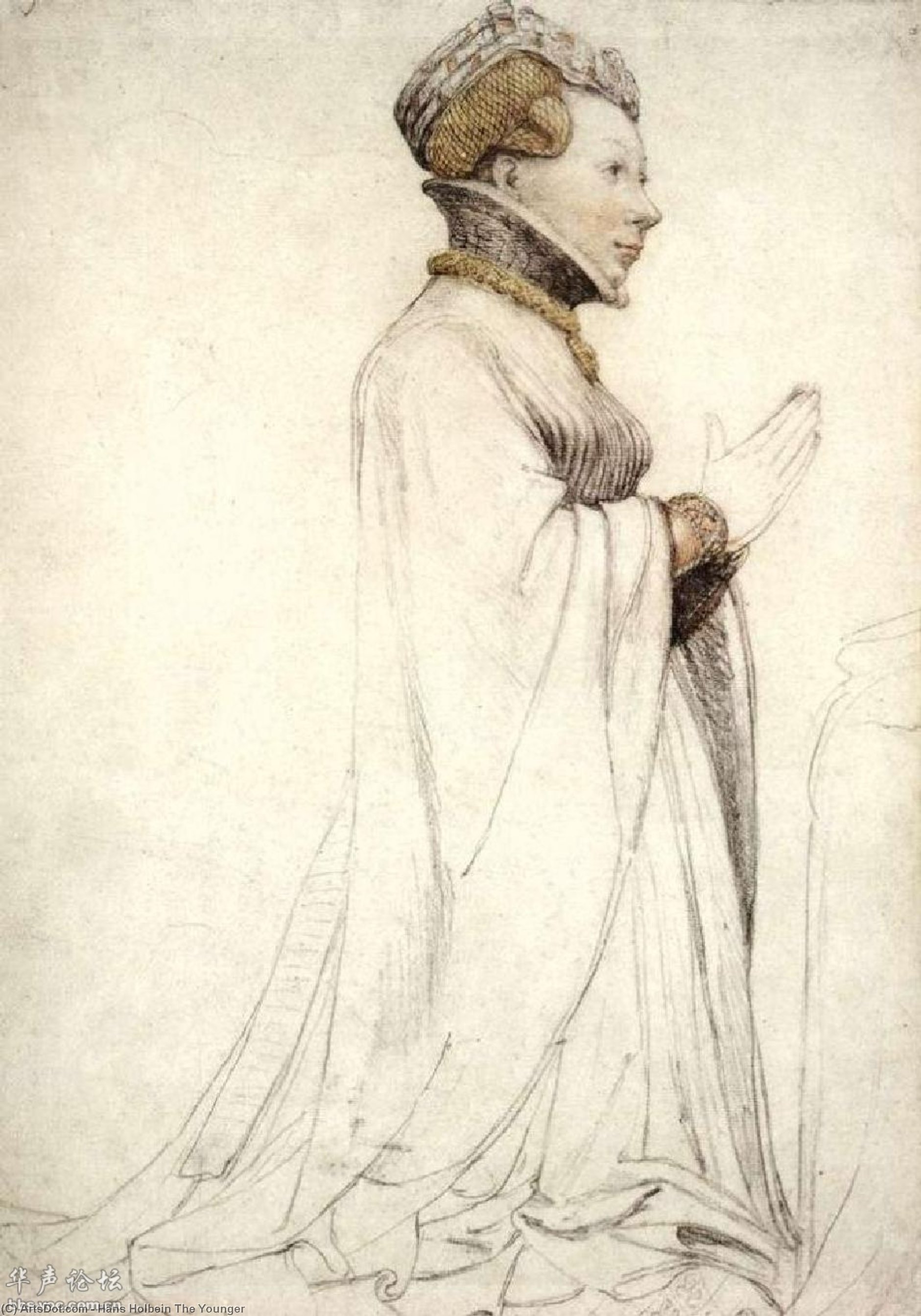 Pedir Reproducciones De Pinturas Jeanne de Boulogne, Duquesa de Berry, 1524 de Hans Holbein The Younger (1497-1543, Italy) | ArtsDot.com