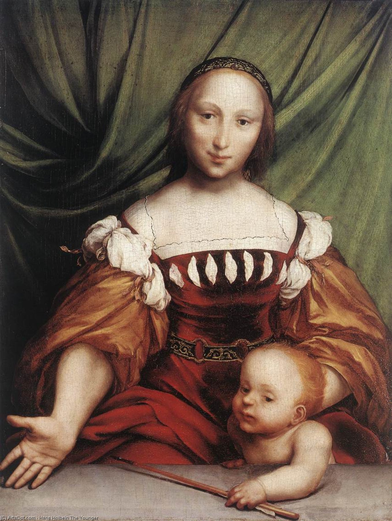 Ordinare Riproduzioni D'arte Venere e Amor di Hans Holbein The Younger (1497-1543, Italy) | ArtsDot.com