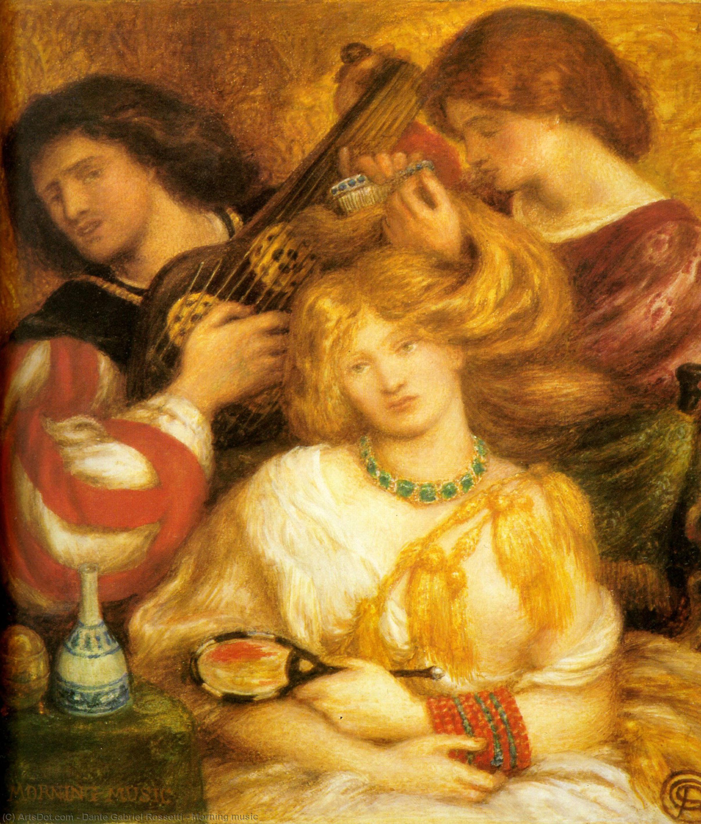 顺序 手工油畫 晨间音乐, 1864 通过 Dante Gabriel Rossetti | ArtsDot.com