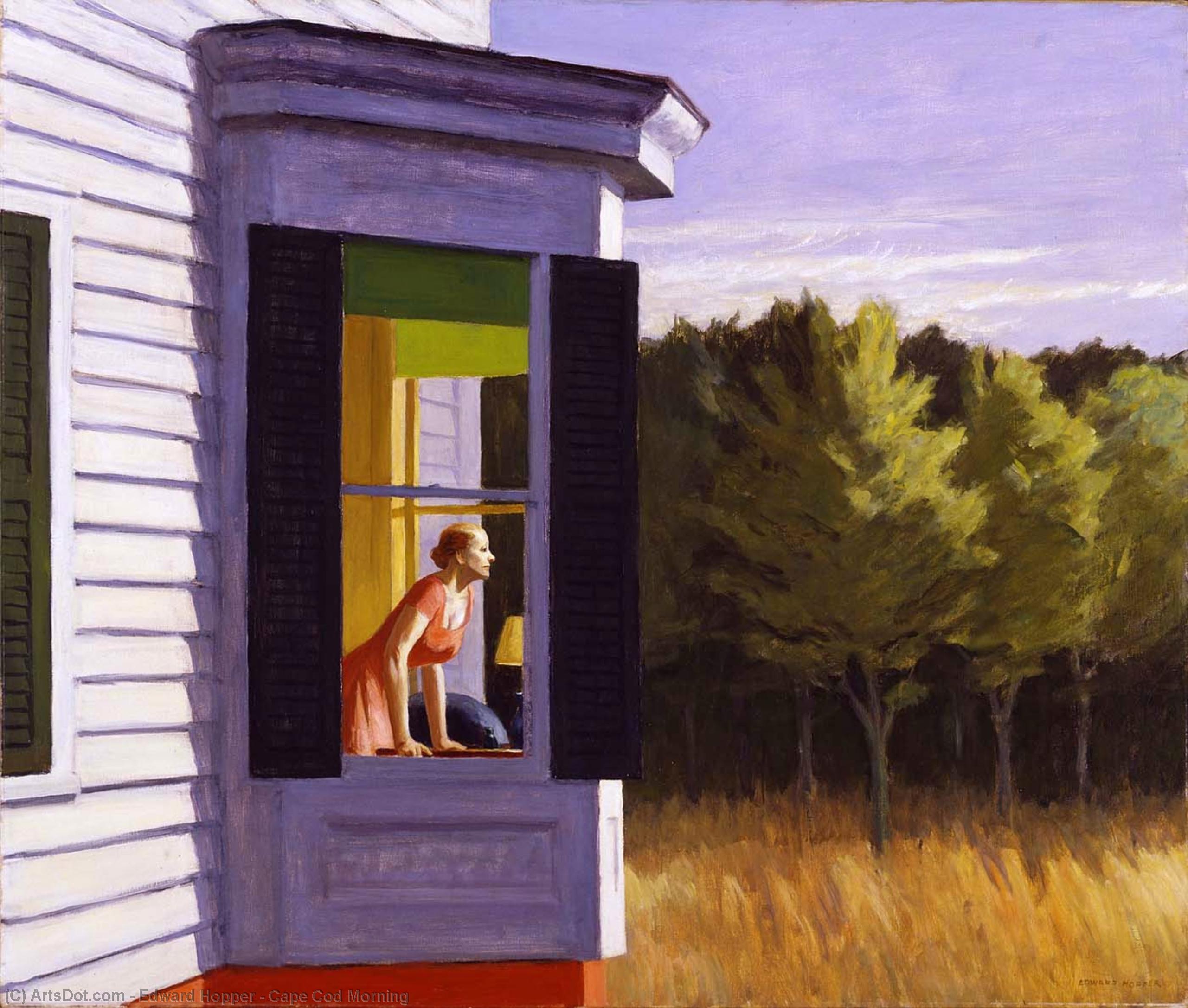 顺序 油畫 科德角早报, 1950 通过 Edward Hopper (灵感来自) (1931-1967, United States) | ArtsDot.com