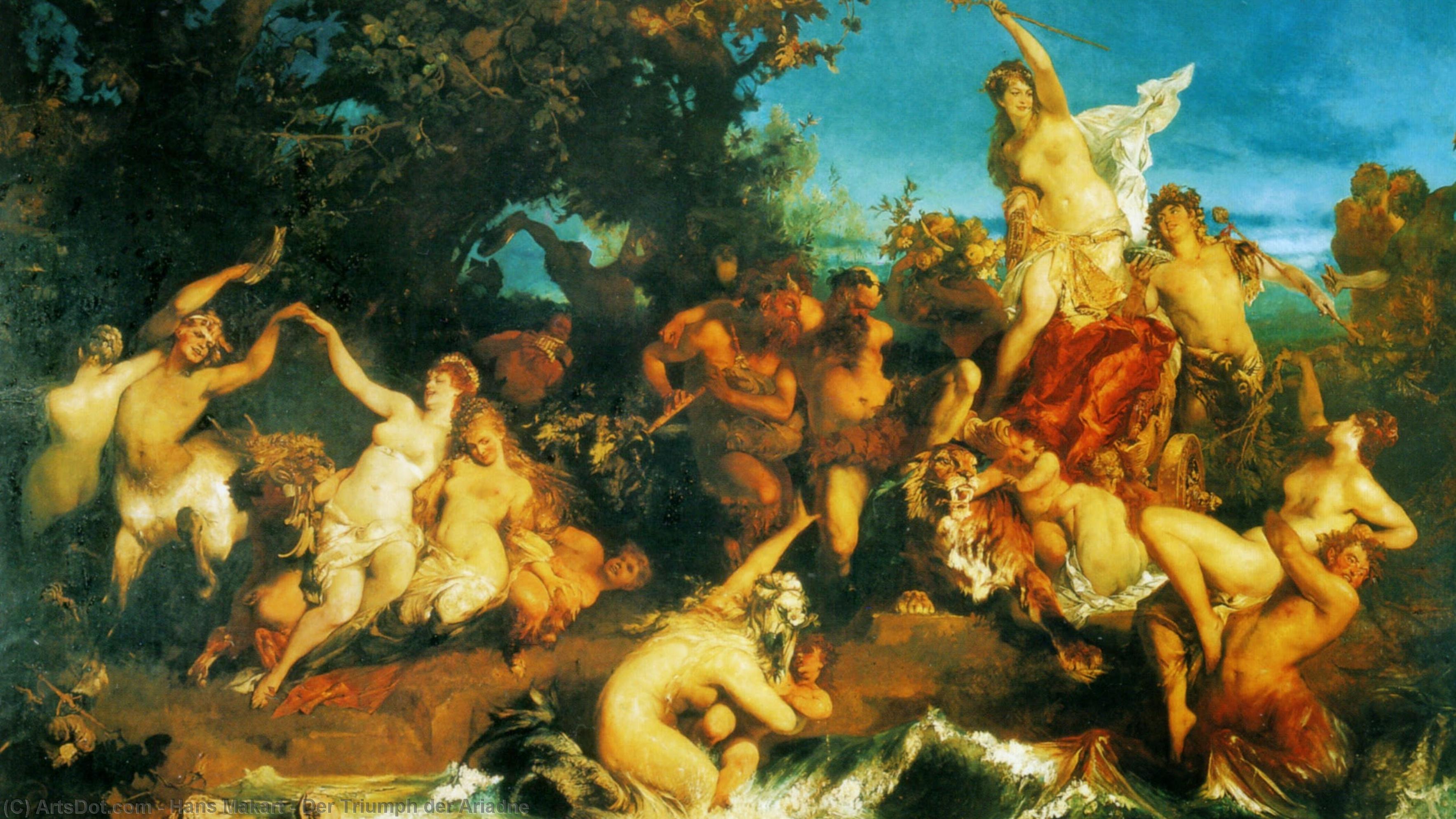 順序 油絵 Der Triumph の der Ariadne, 1874 バイ Hans Makart (1840-1884, Austria) | ArtsDot.com