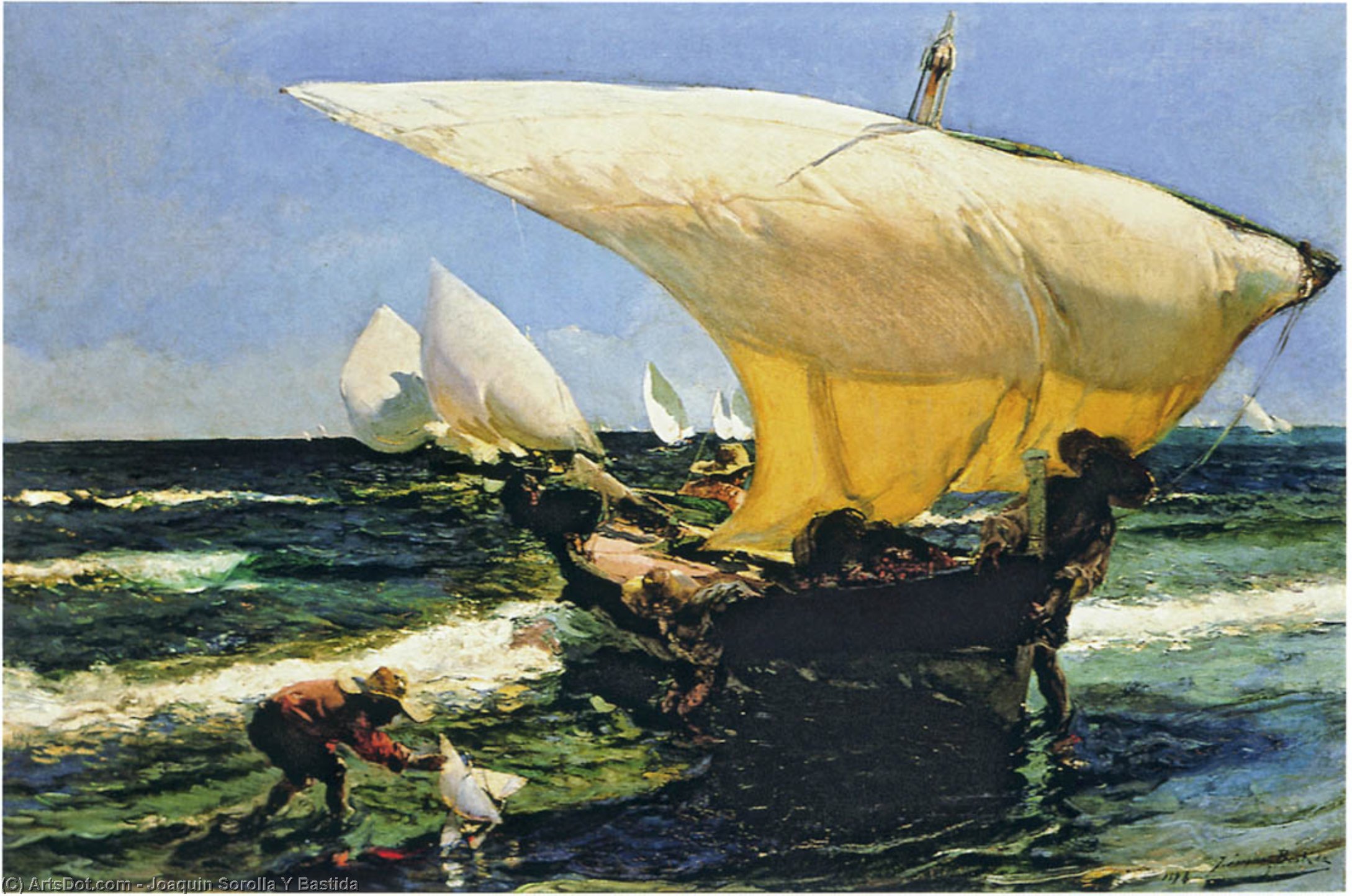 Order Paintings Reproductions On the Coast of Valencia, 1898 by Joaquin Sorolla Y Bastida (1863-1923, Spain) | ArtsDot.com