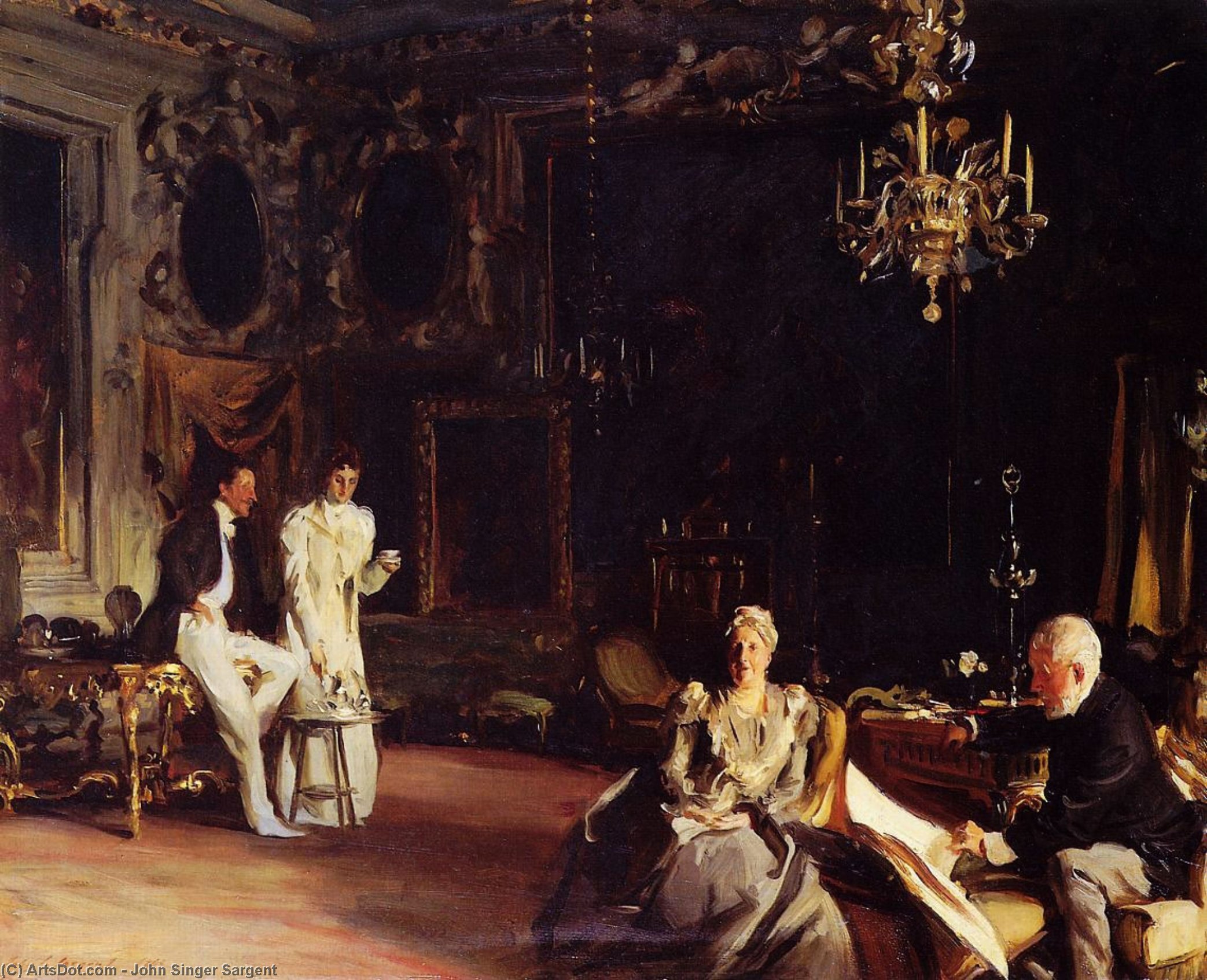 Acheter Reproductions D'art De Musée Un intérieur à Venise, 1899 de John Singer Sargent (1856-1925, Italy) | ArtsDot.com