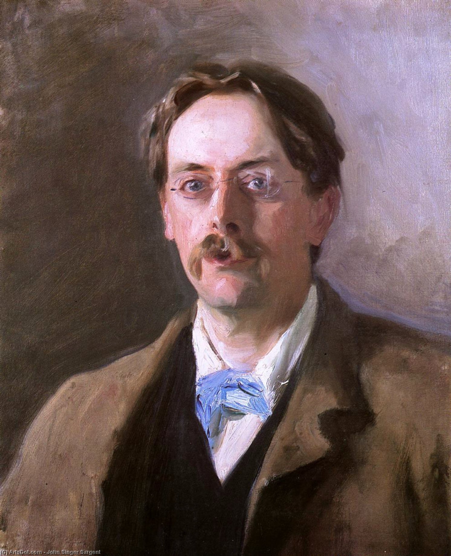 Order Art Reproductions Sir Edmund Gosse, 1886 by John Singer Sargent (1856-1925, Italy) | ArtsDot.com