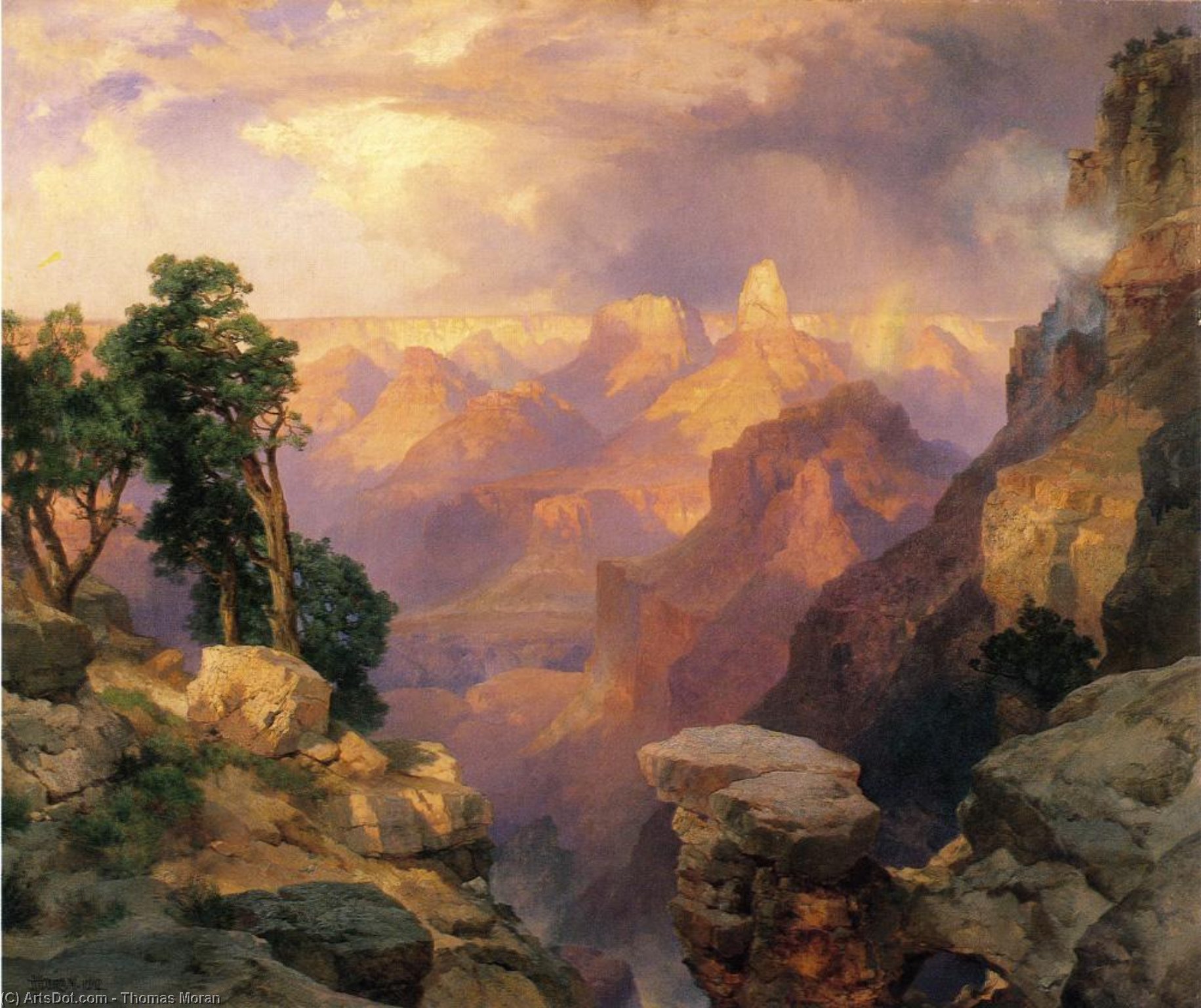 Order Artwork Replica Grand Canyon with Rainbows, 1912 by Thomas Moran (1837-1926, United Kingdom) | ArtsDot.com