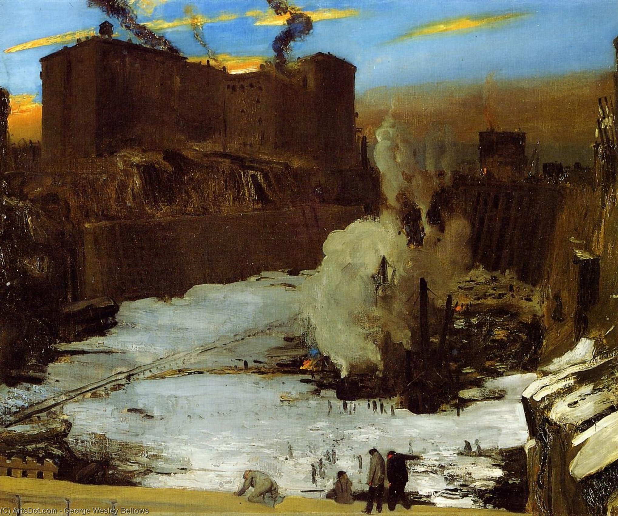 Order Art Reproductions Pennsylvania Station Excavation, 1909 by George Wesley Bellows (1882-1925, United States) | ArtsDot.com