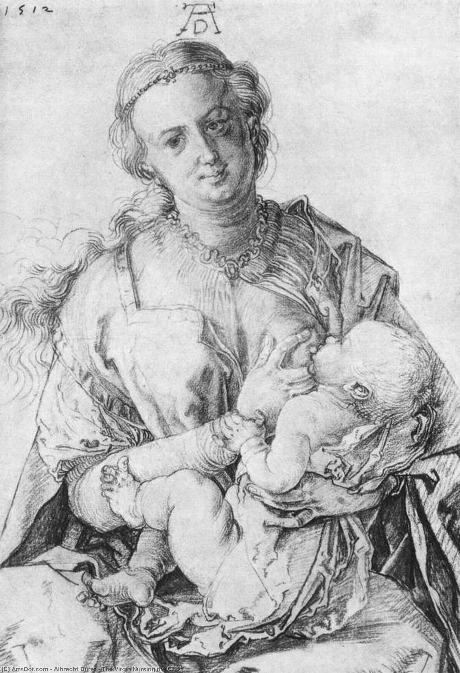 Buy Museum Art Reproductions The Virgin Nursing the Child, 1512 by Albrecht Durer (1471-1528, Italy) | ArtsDot.com