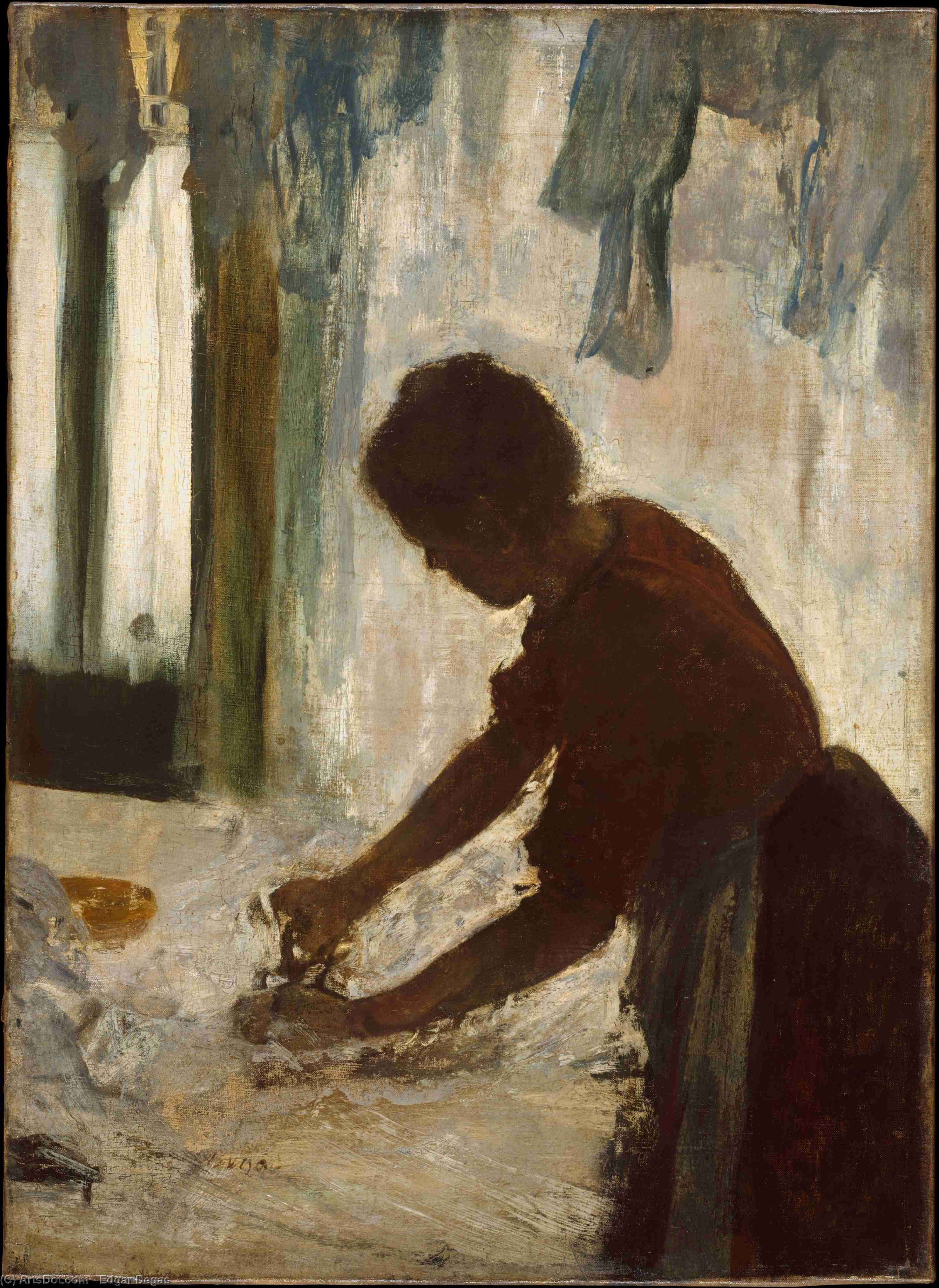 Ordem Reproduções De Pinturas Mulher Ironing, 1869 por Edgar Degas (1834-1917, France) | ArtsDot.com