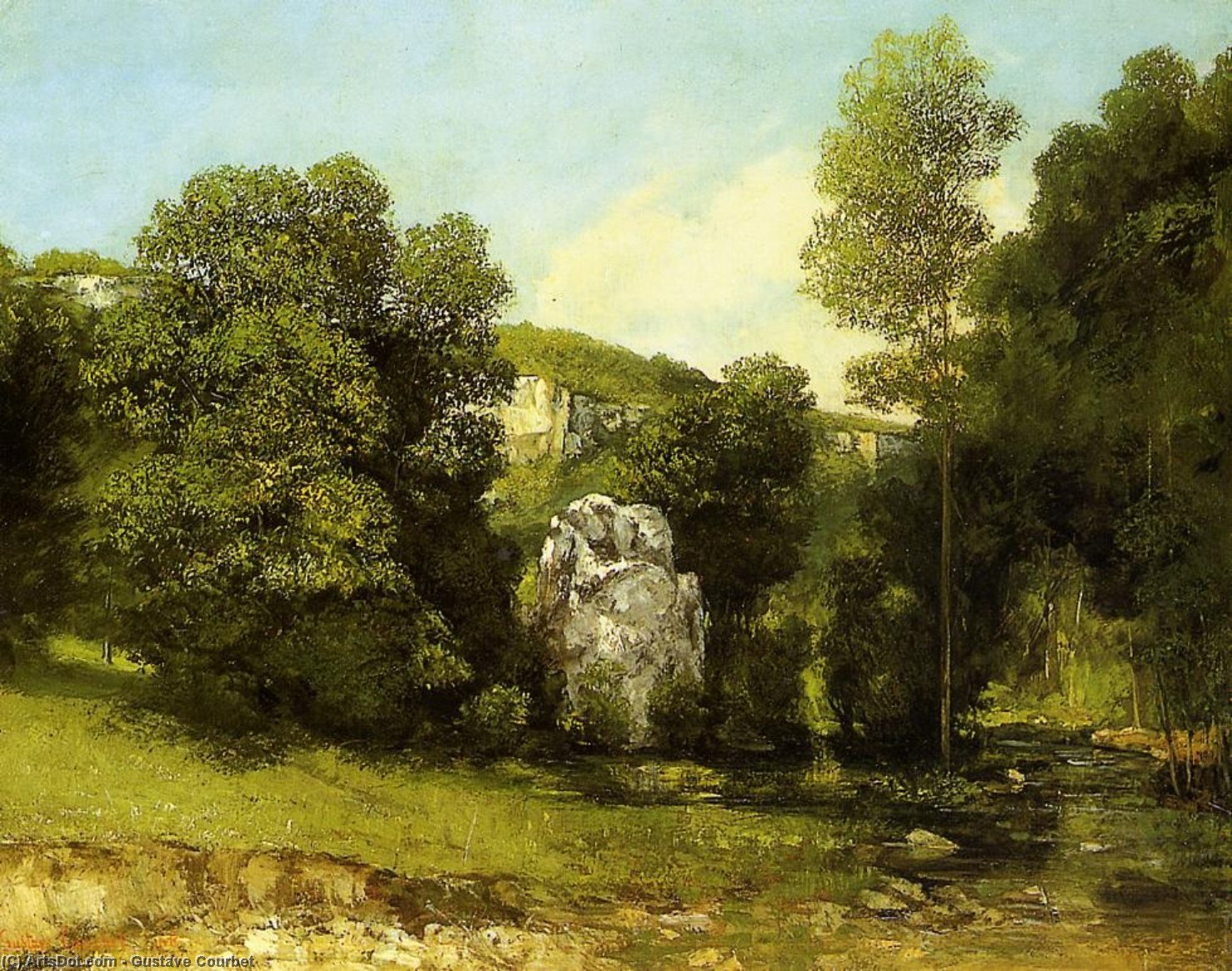 Ordinare Riproduzioni Di Quadri La Ruisseau de la Breme, 1865 di Gustave Courbet (1819-1877, France) | ArtsDot.com