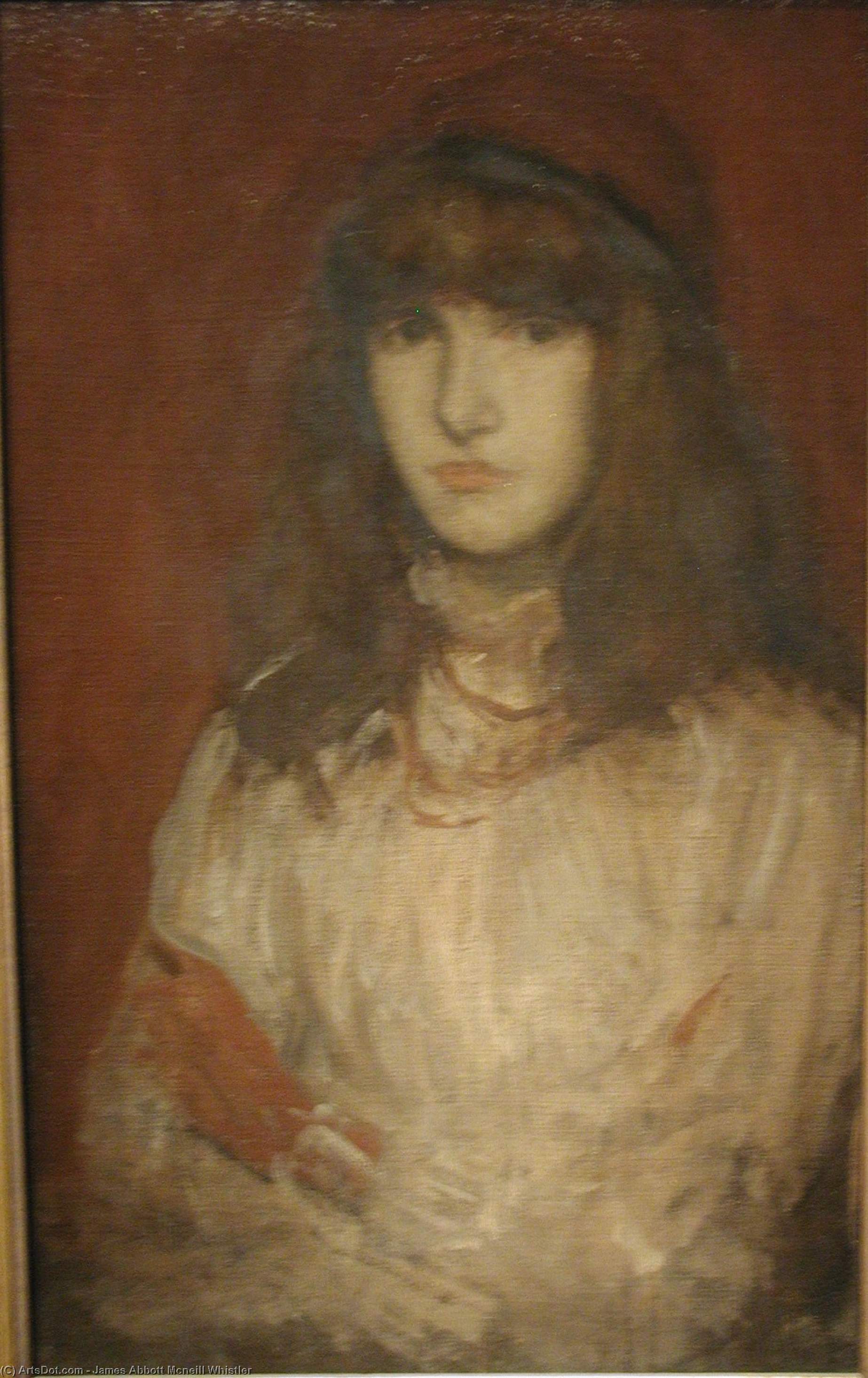Pedir Reproducciones De Arte El Guante Rojo de James Abbott Mcneill Whistler (1834-1903, United States) | ArtsDot.com