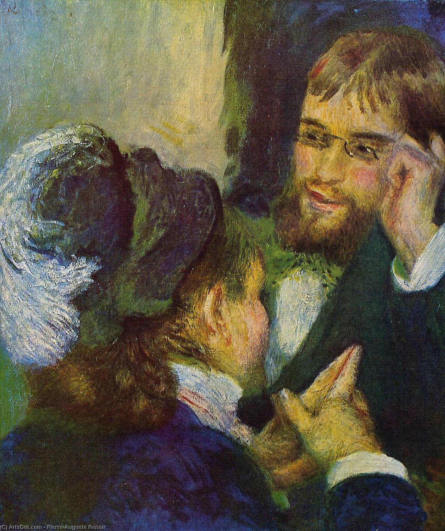顺序 油畫 对话, 1879 通过 Pierre-Auguste Renoir (1841-1919, France) | ArtsDot.com