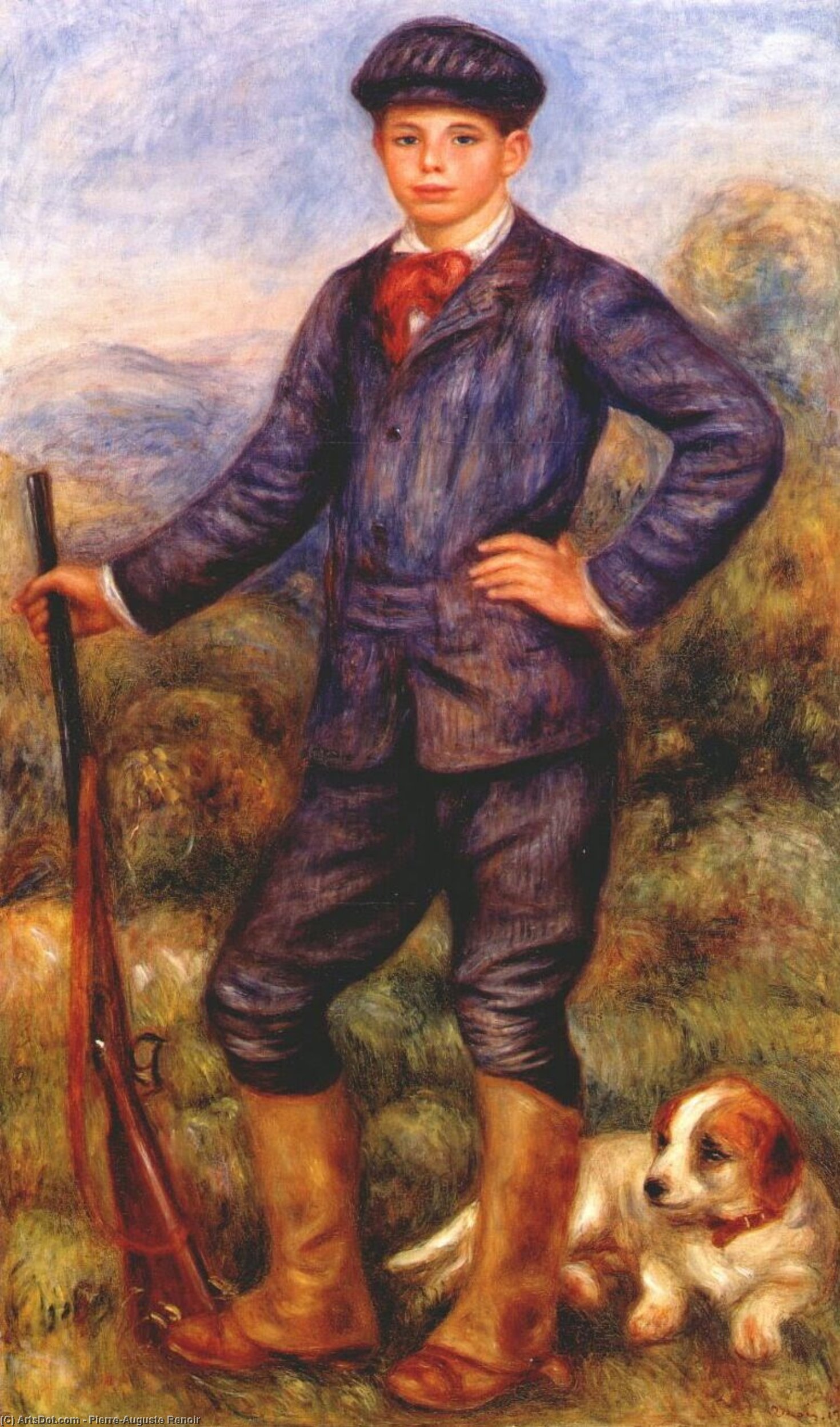Buy Museum Art Reproductions Jean Renoir as a Hunter, 1910 by Pierre-Auguste Renoir (1841-1919, France) | ArtsDot.com