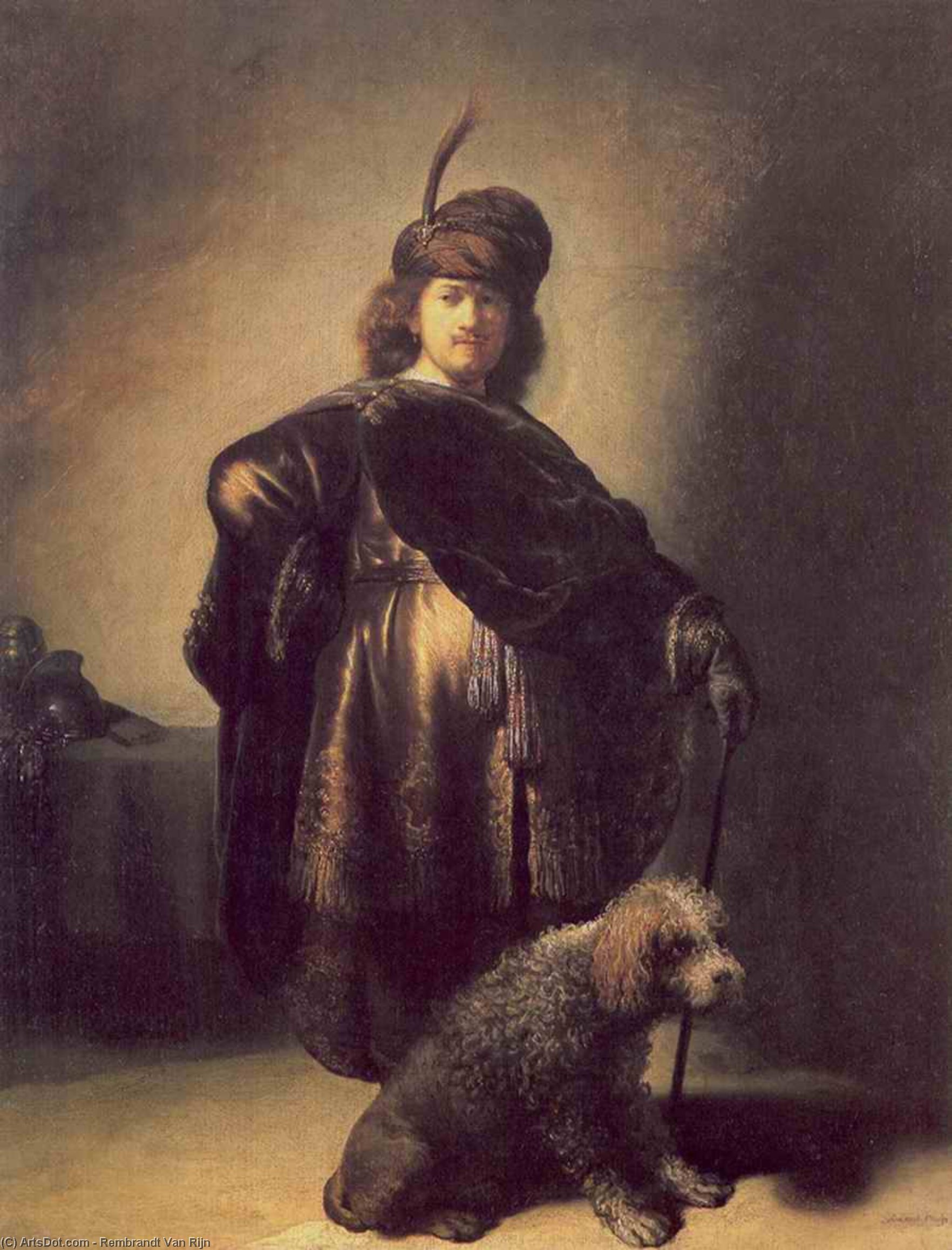 顺序 藝術再現 东方服装的自画像, 1631 通过 Rembrandt Van Rijn (1606-1669, Netherlands) | ArtsDot.com
