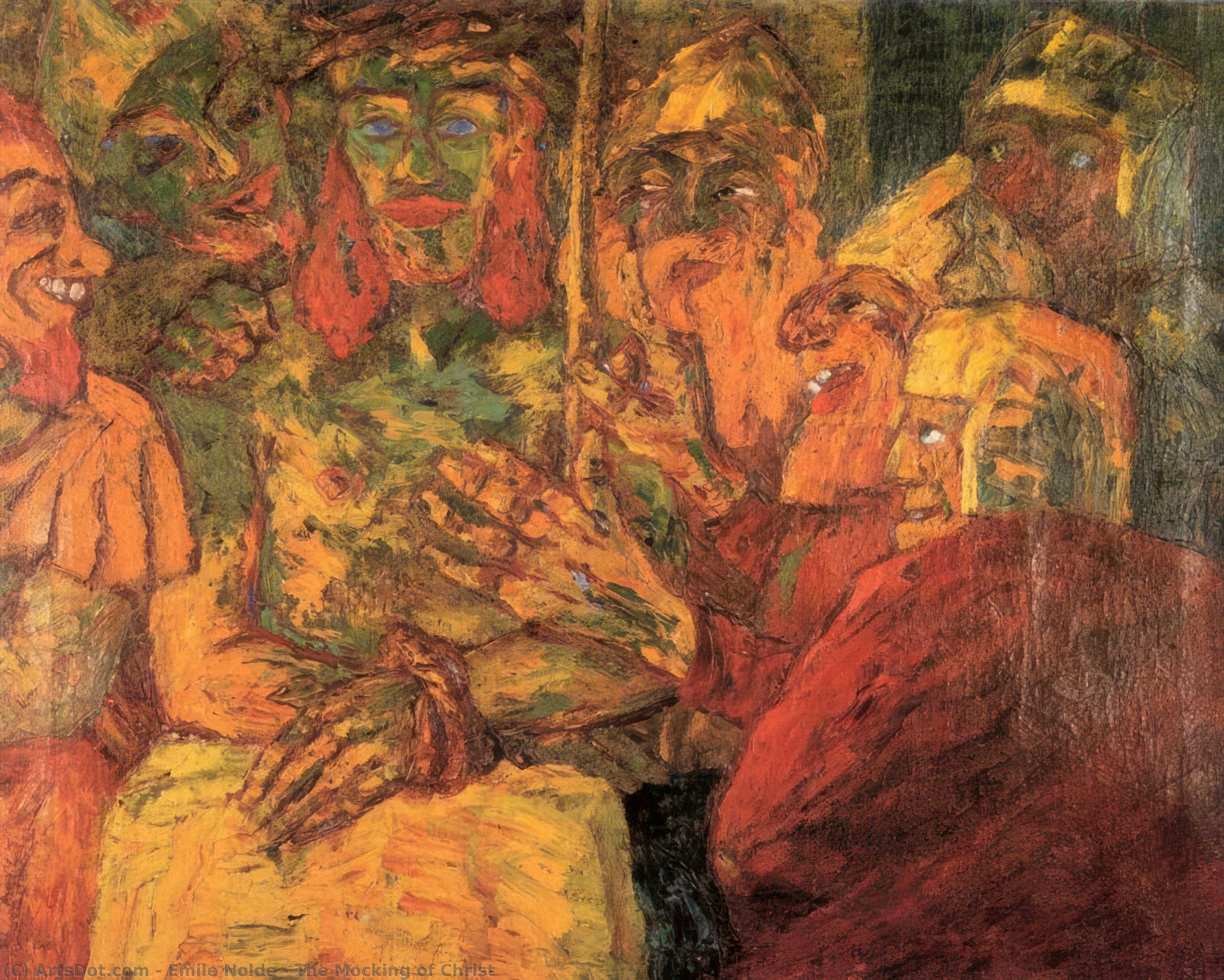 Comprar Reproducciones De Arte Del Museo La burla de Cristo, 1909 de Emile Nolde (Inspirado por) (1867-1956, Germany) | ArtsDot.com