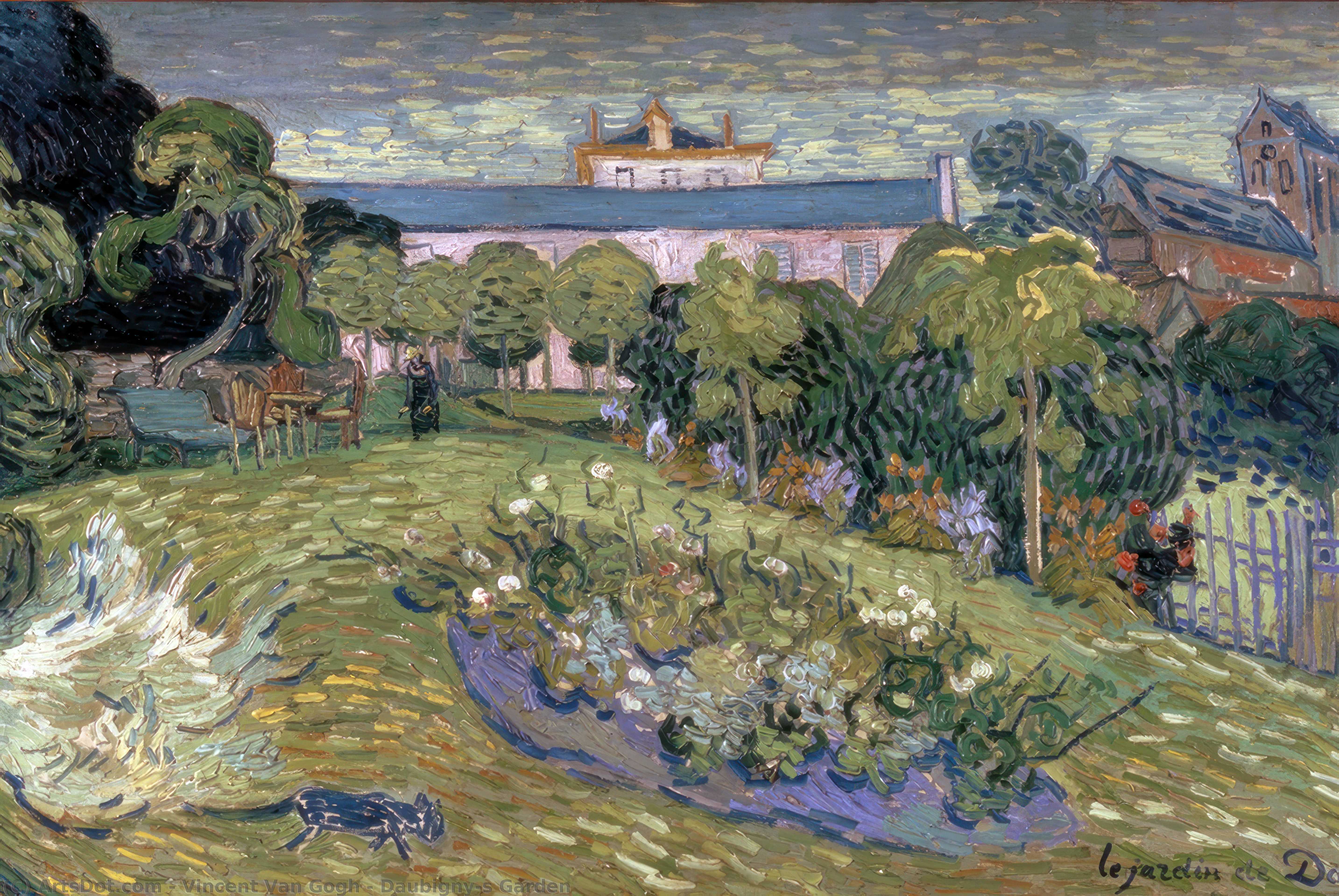 Ordinare Riproduzioni Di Belle Arti Giardino di Daubigny, 1890 di Vincent Van Gogh (1853-1890, Netherlands) | ArtsDot.com