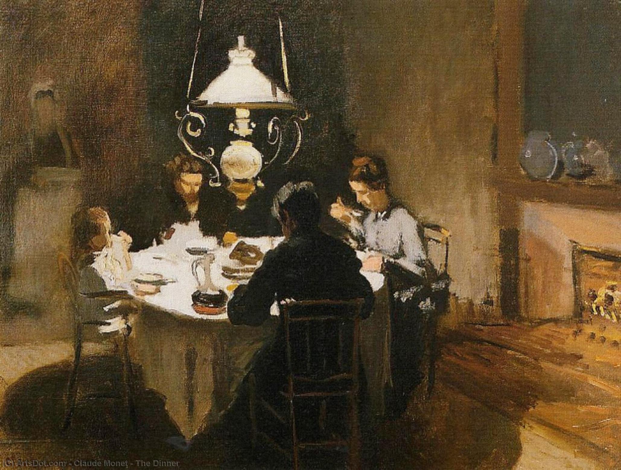 Ordinare Riproduzioni Di Quadri La cena, 1868 di Claude Monet (1840-1926, France) | ArtsDot.com
