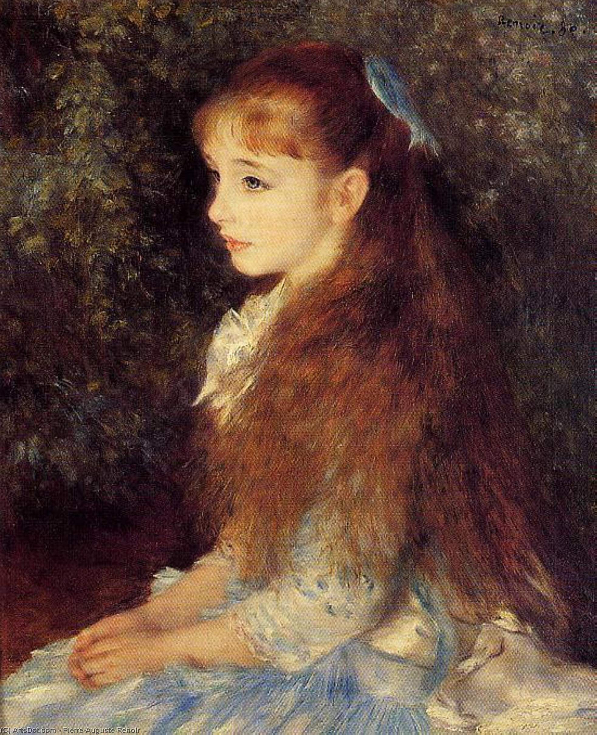 Order Oil Painting Replica Irene Cahen d`Anvers (also known as Little Irene), 1880 by Pierre-Auguste Renoir (1841-1919, France) | ArtsDot.com