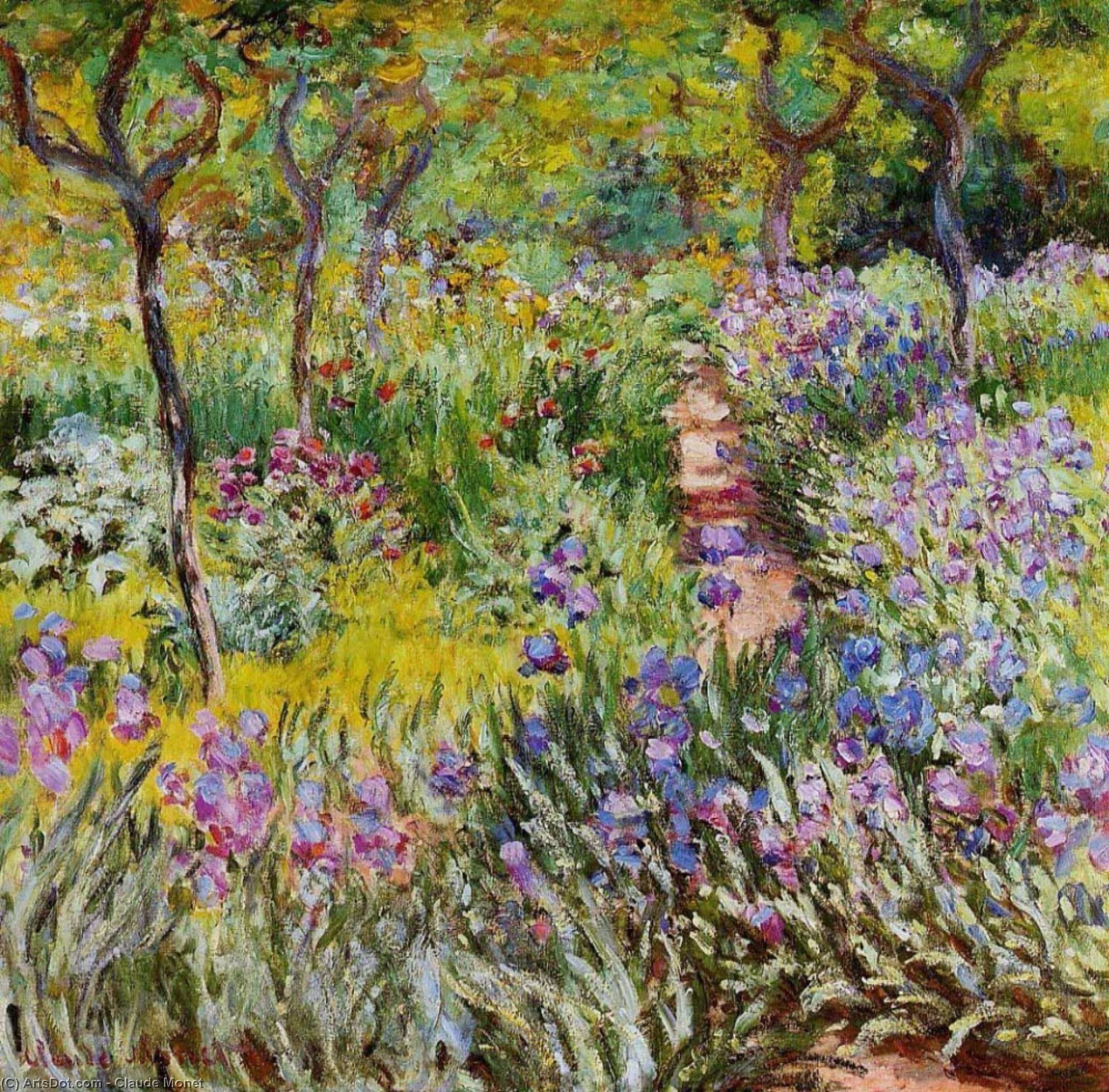 Order Art Reproductions The Iris Garden at Giverny, 1899 by Claude Monet (1840-1926, France) | ArtsDot.com