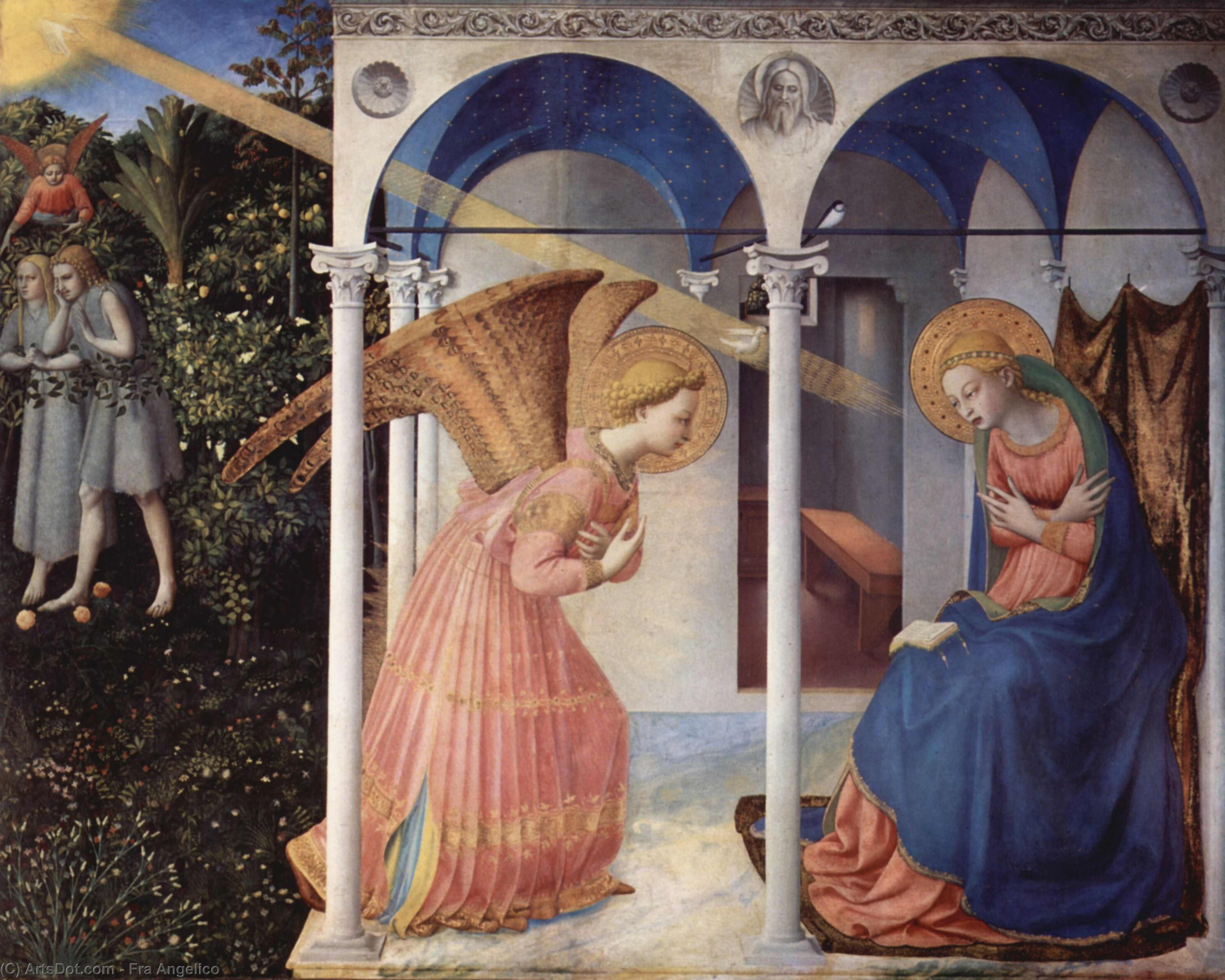 順序 絵画のコピー アヌンシエーション, 1430 バイ Fra Angelico (1395-1455, Italy) | ArtsDot.com