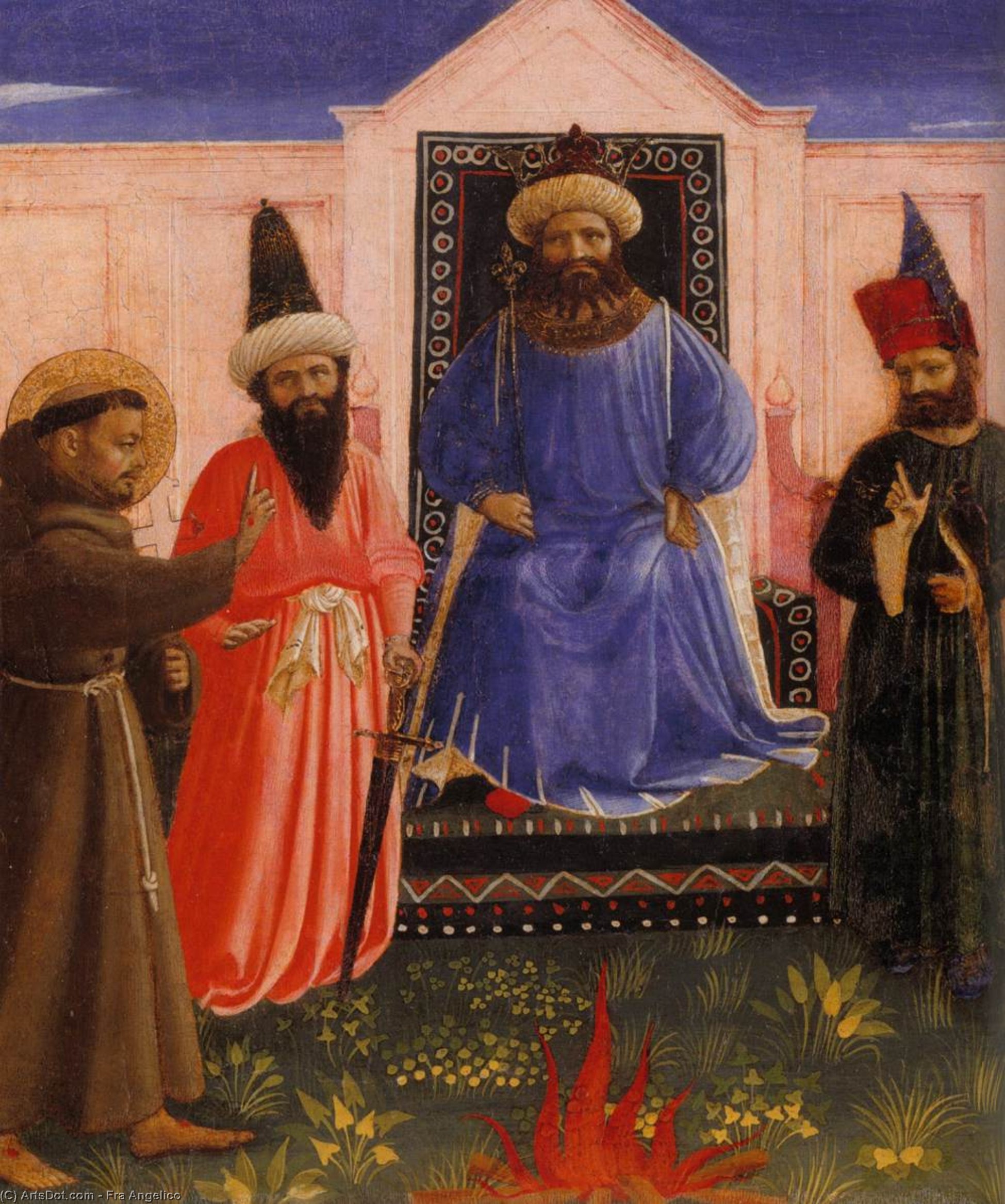 Order Art Reproductions Trial by Fire (detail), 1429 by Fra Angelico (1395-1455, Italy) | ArtsDot.com