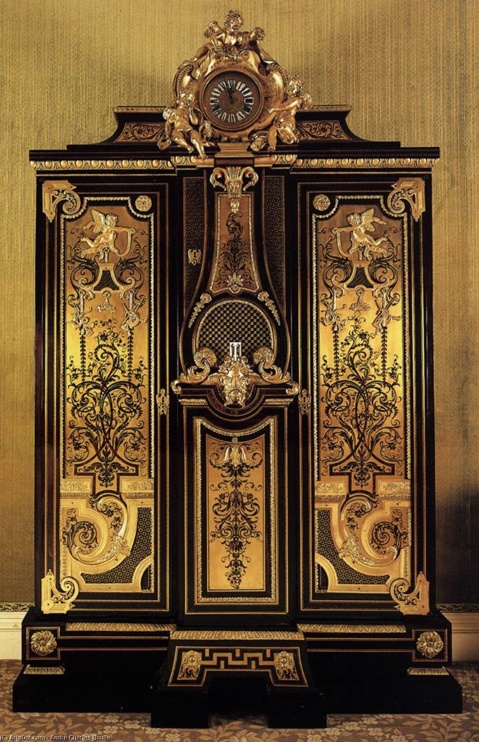 Order Art Reproductions Wardrobe and clock, 1715 by André Charles Boulle (1642-1732, Germany) | ArtsDot.com