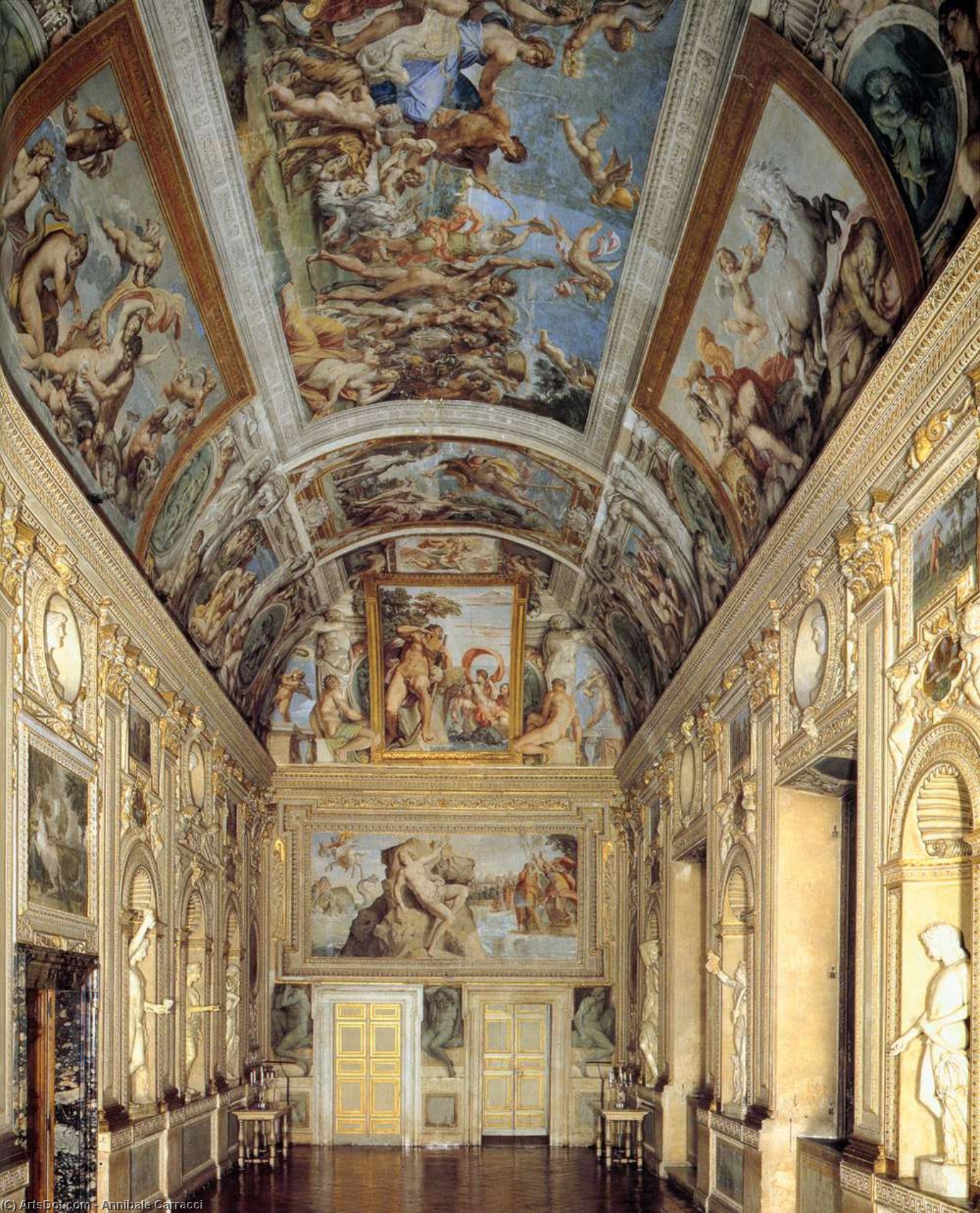 Order Oil Painting Replica The Galleria Farnese, 1597 by Annibale Carracci (1560-1609, Italy) | ArtsDot.com