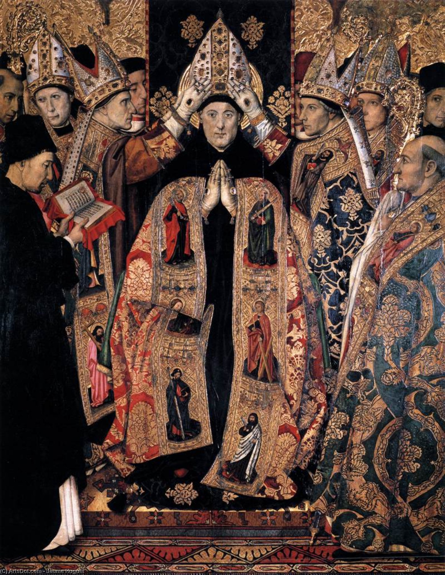 Order Oil Painting Replica The Consecration of St Augustine, 1466 by Jaume Huguet (1412-1492, Spain) | ArtsDot.com
