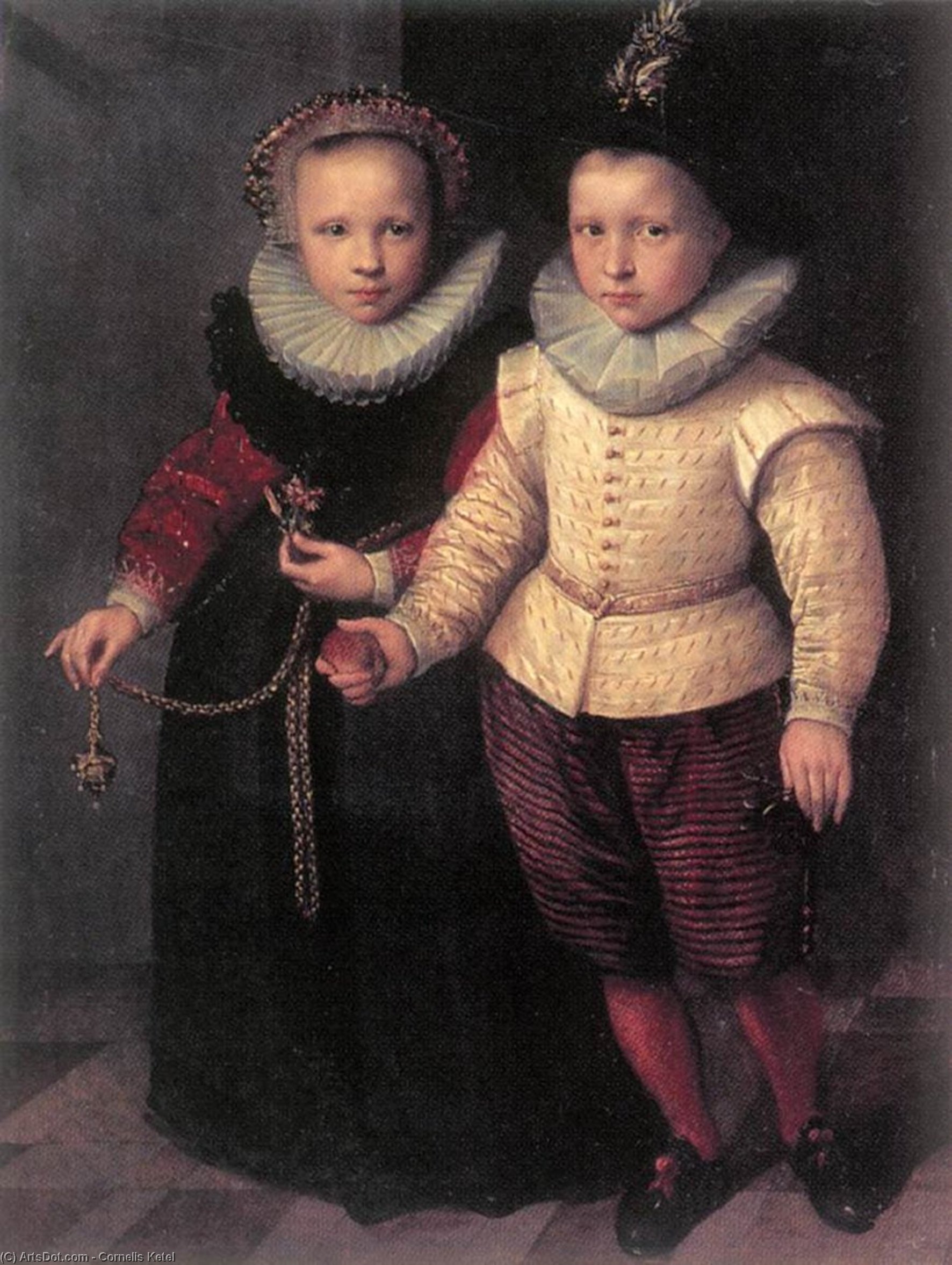 Order Artwork Replica Double Portrait of a Brother and Sister by Cornelis Ketel (1548-1616, Netherlands) | ArtsDot.com