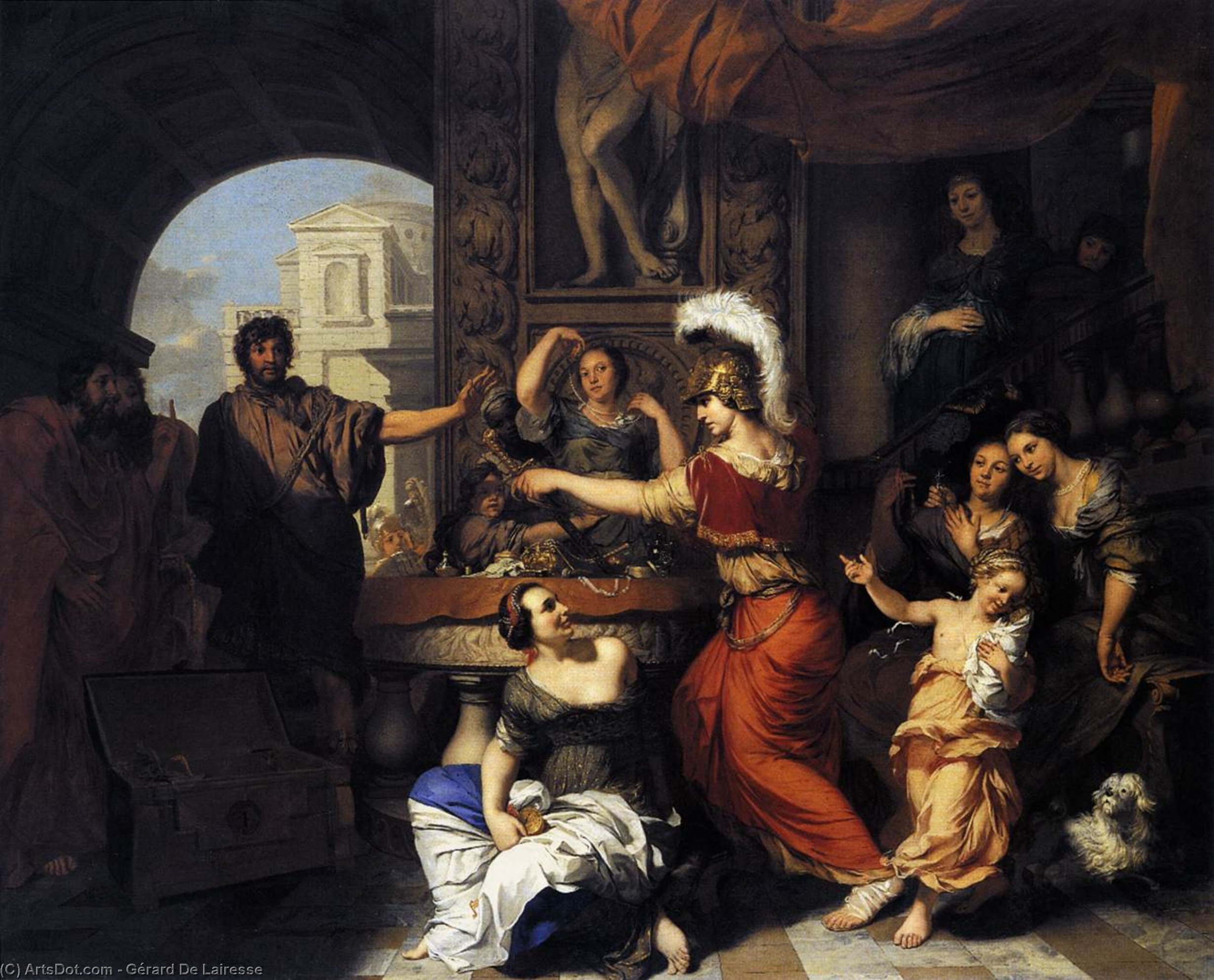 Buy Museum Art Reproductions Achilles Discovered among the Daughters of Lycomedes, 1685 by Gérard De Lairesse (1640-1711, Belgium) | ArtsDot.com