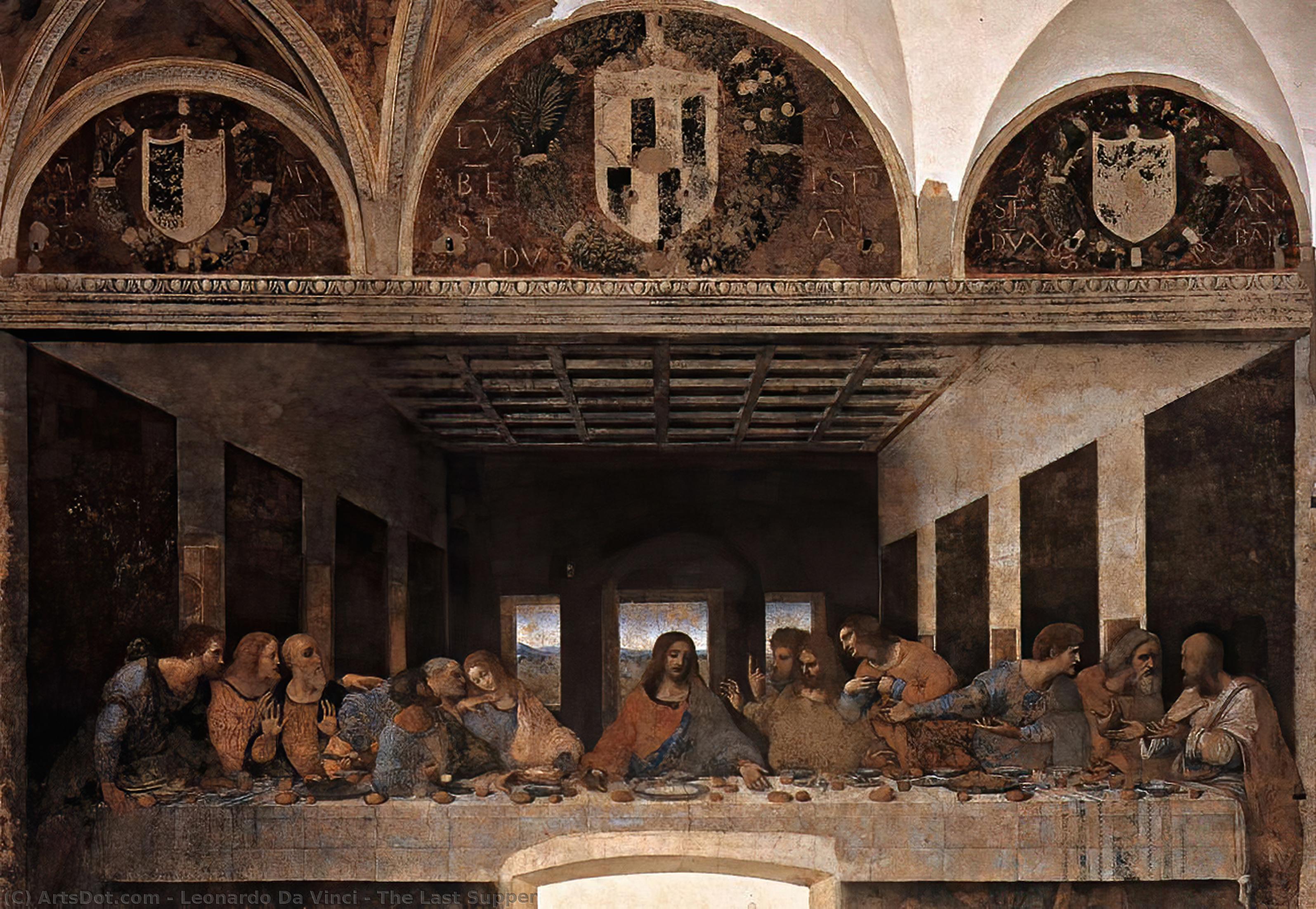 Ordinare Stampe Di Qualità Del Museo L`ultima cena, 1498 di Leonardo Da Vinci (1452-1519, Italy) | ArtsDot.com