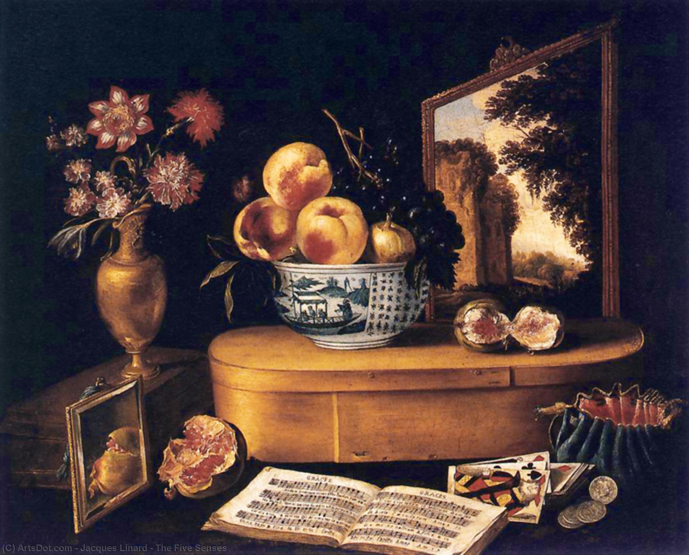 Bestellen Kunstreproduktionen Die fünf Sinne, 1638 von Jacques Linard (1597-1645, France) | ArtsDot.com