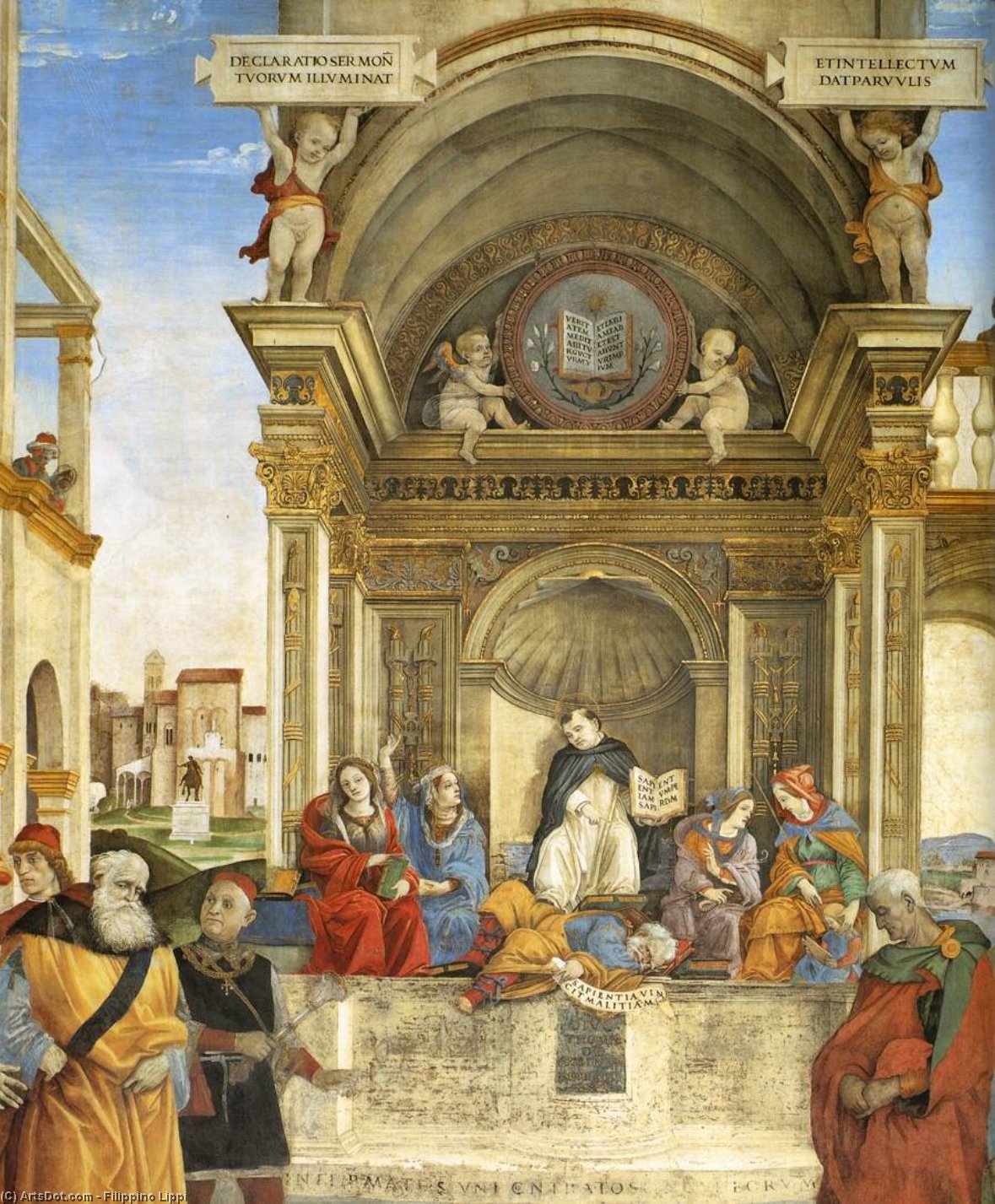 Ordinare Riproduzioni Di Quadri Trionfo di San Tommaso d`Aquino sopra gli eretici (particolare), 1489 di Filippino Lippi (1457-1504, Italy) | ArtsDot.com