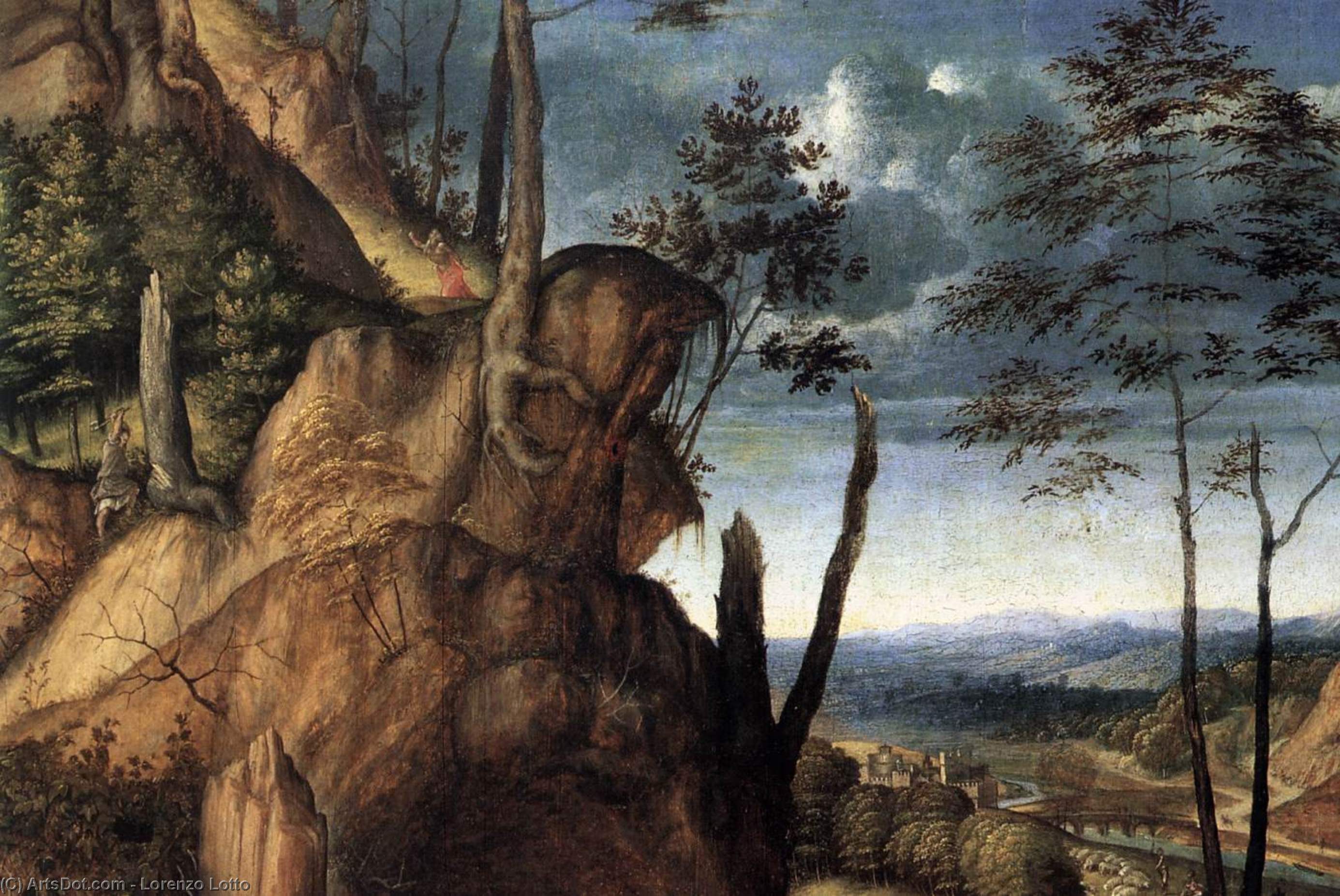 Buy Museum Art Reproductions St Jerome in the Wilderness (detail), 1509 by Lorenzo Lotto (1480-1556, Italy) | ArtsDot.com