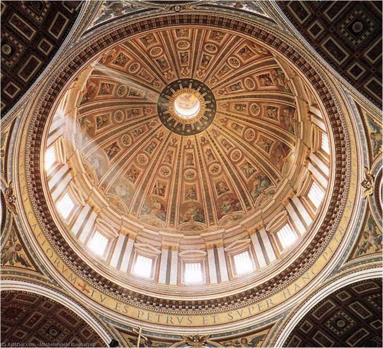 Ordinare Riproduzioni Di Quadri Interno della cupola di Michelangelo Buonarroti (1475-1564, Italy) | ArtsDot.com