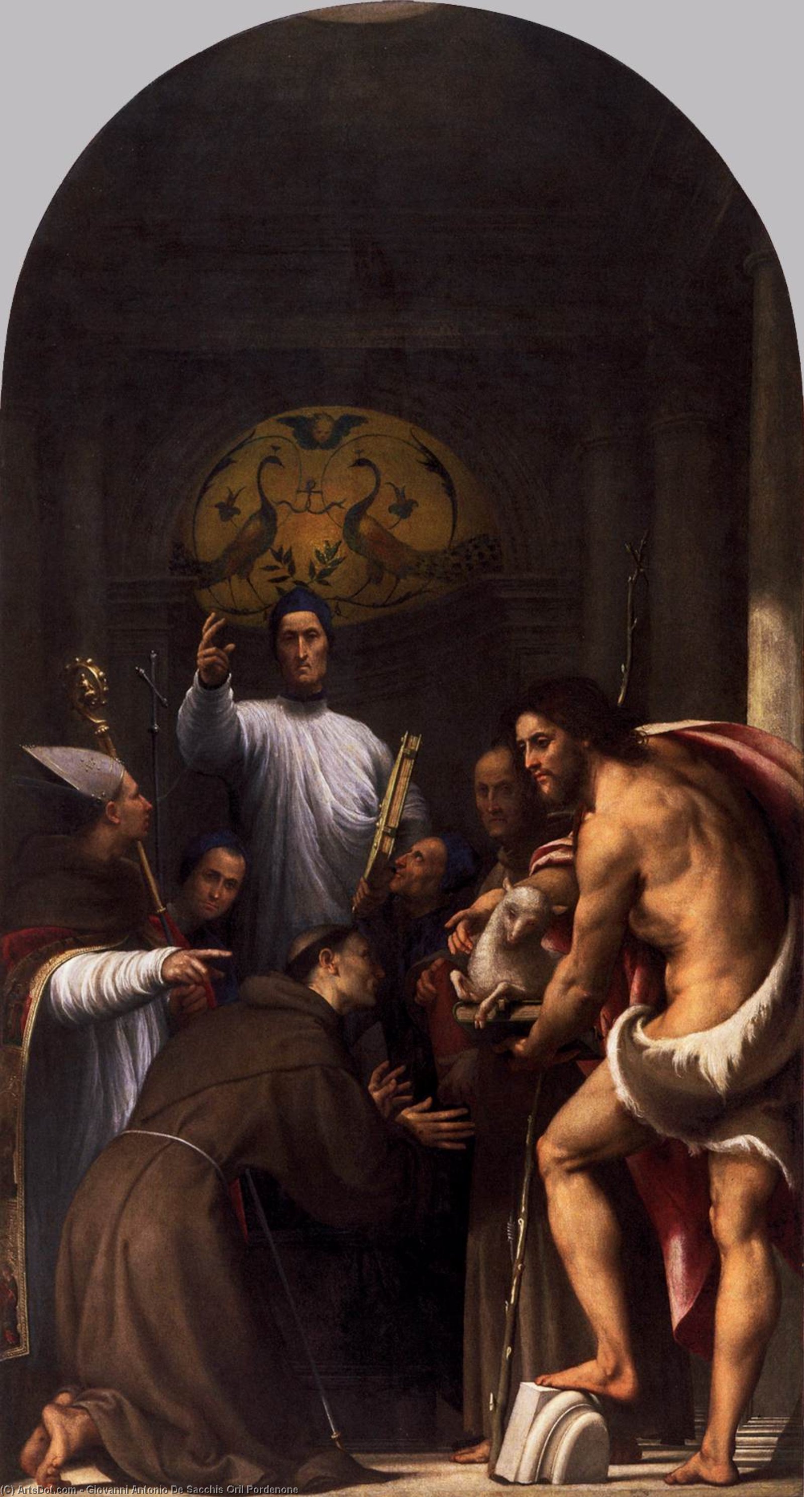 Erwerben Gemälde Reproduktionen St Lorenzo Giustiniani und andere Heilige, 1532 von Giovanni Antonio De Sacchis Oril Pordenone (1484-1539, Italy) | ArtsDot.com