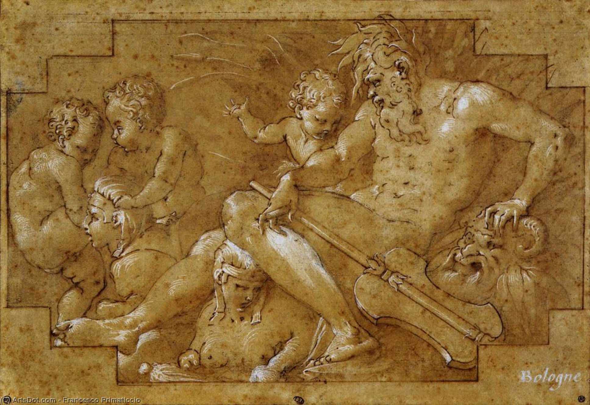 順序 絵画のコピー ナイル, 1540 バイ Francesco Primaticcio (1504-1570, Italy) | ArtsDot.com