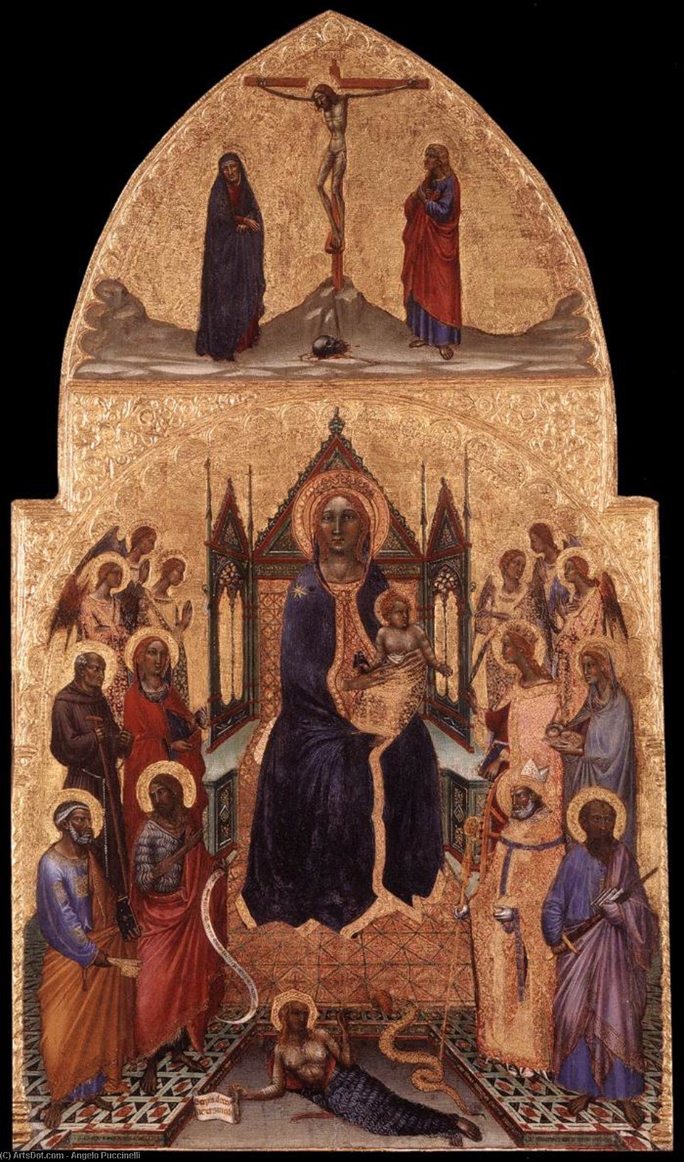 Virgen e hijo con ángeles y santos, 1385 de Angelo Puccinelli Angelo Puccinelli | ArtsDot.com