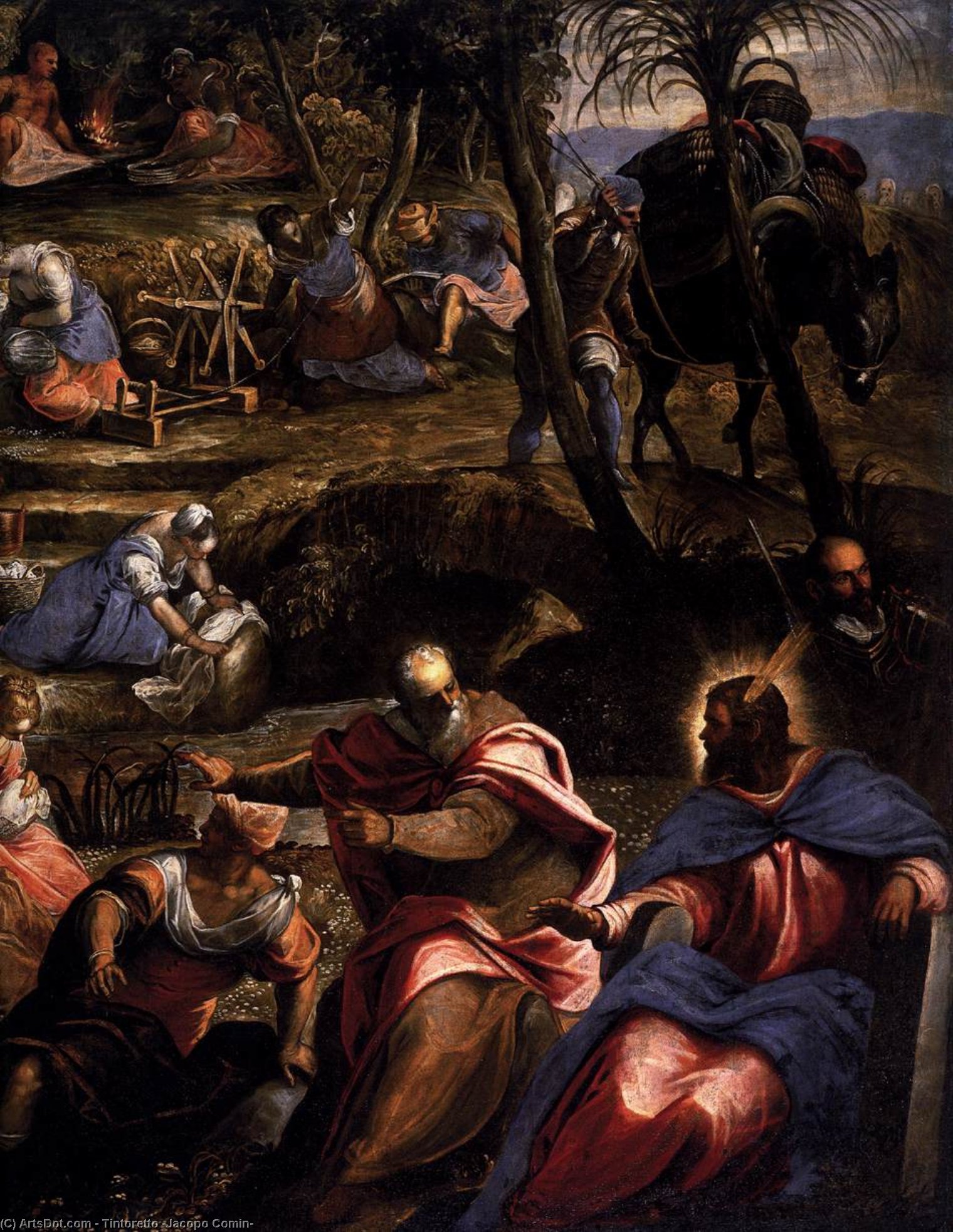 Order Paintings Reproductions The Jews in the Desert (detail), 1592 by Tintoretto (Jacopo Comin) (1518-1594, Italy) | ArtsDot.com