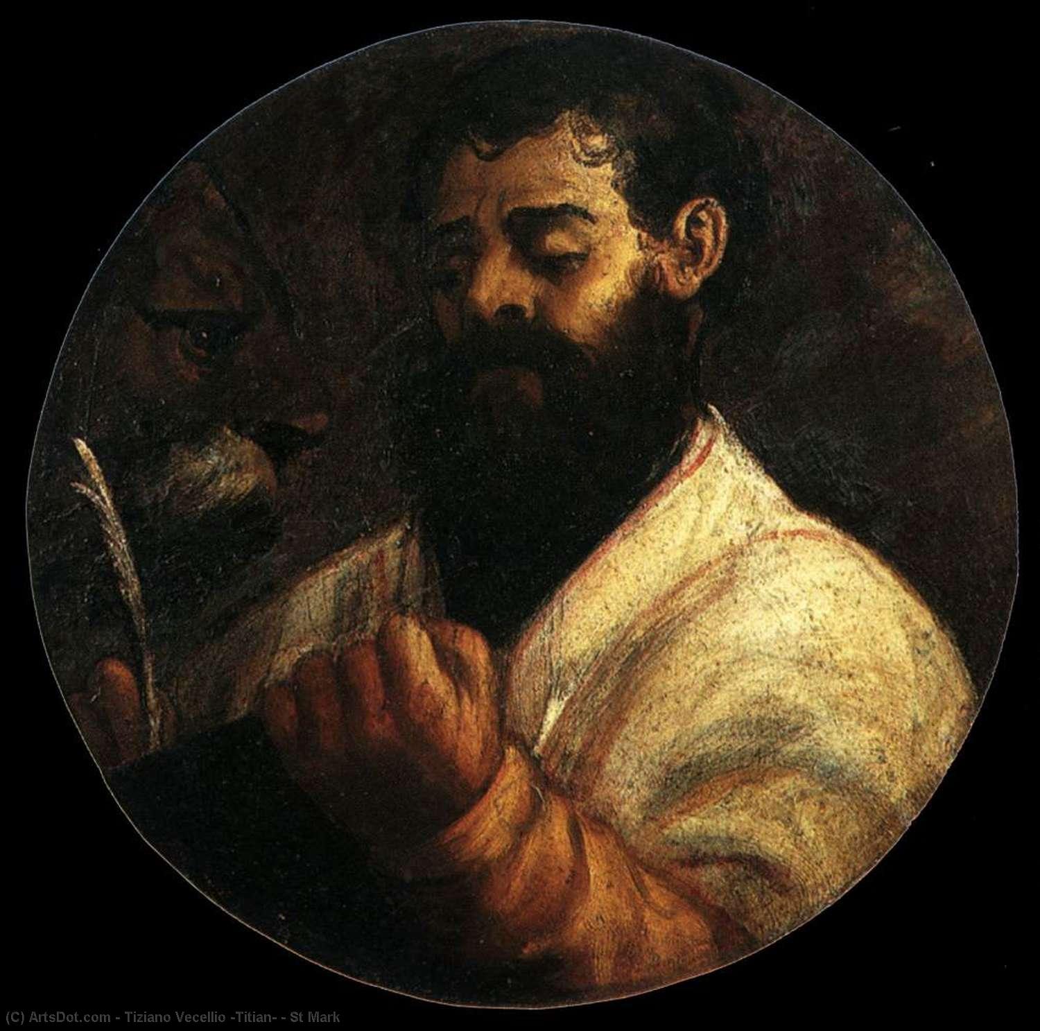 顺序 畫複製 St Mark 。 通过 Tiziano Vecellio (Titian) (1490-1576, Italy) | ArtsDot.com
