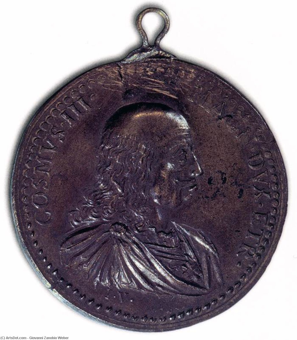 順序 「アート再現 グランドデュークコシモIIIのメダル バイ Giovanni Zanobio Weber (1737-1806, Italy) | ArtsDot.com
