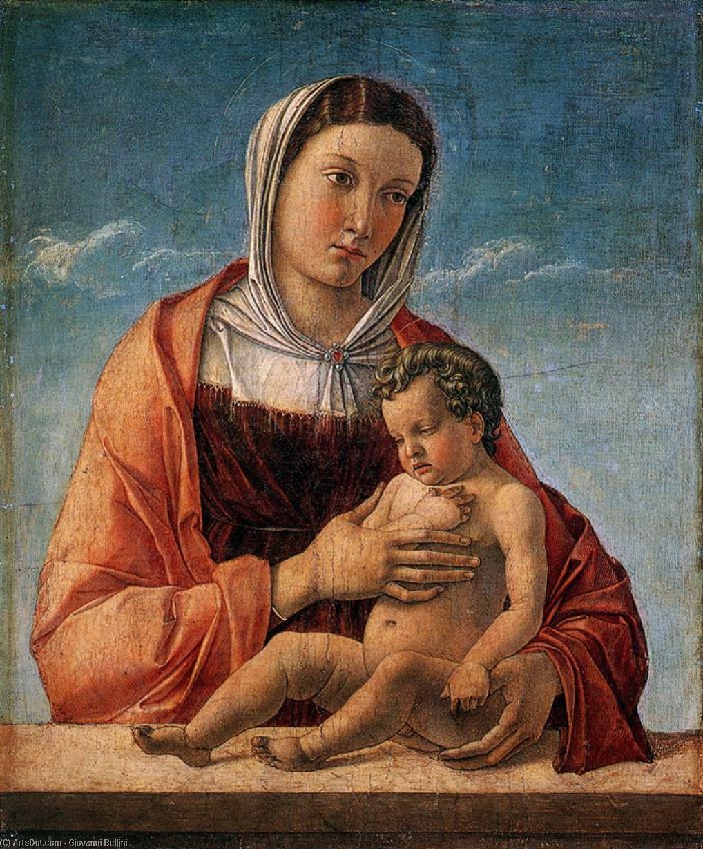 顺序 油畫 Madonna with the Child 。, 1460 通过 Giovanni Bellini (1433-1516, Italy) | ArtsDot.com