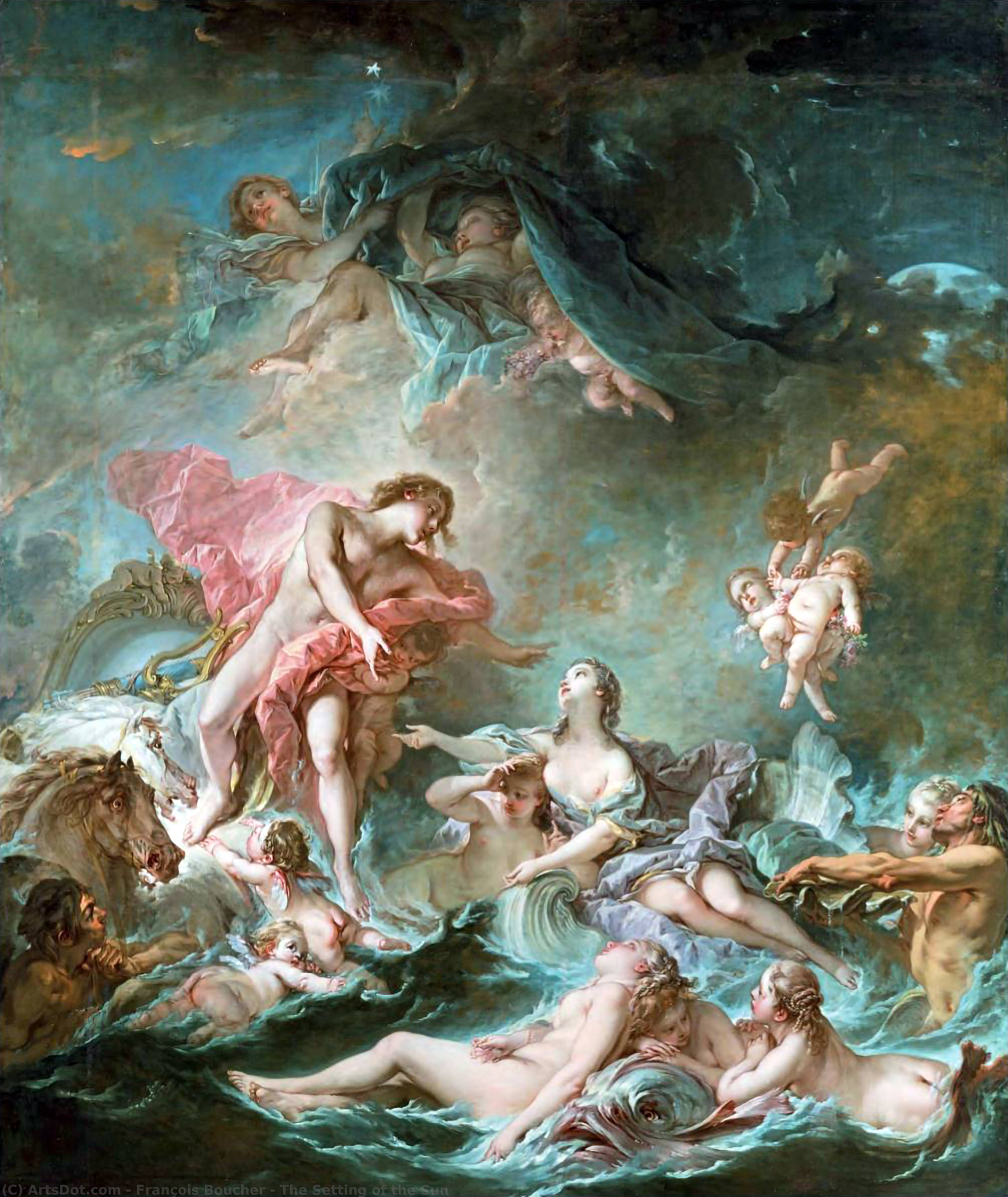 Ordinare Riproduzioni Di Quadri La sede del Sole, 1752 di François Boucher (1703-1770, France) | ArtsDot.com