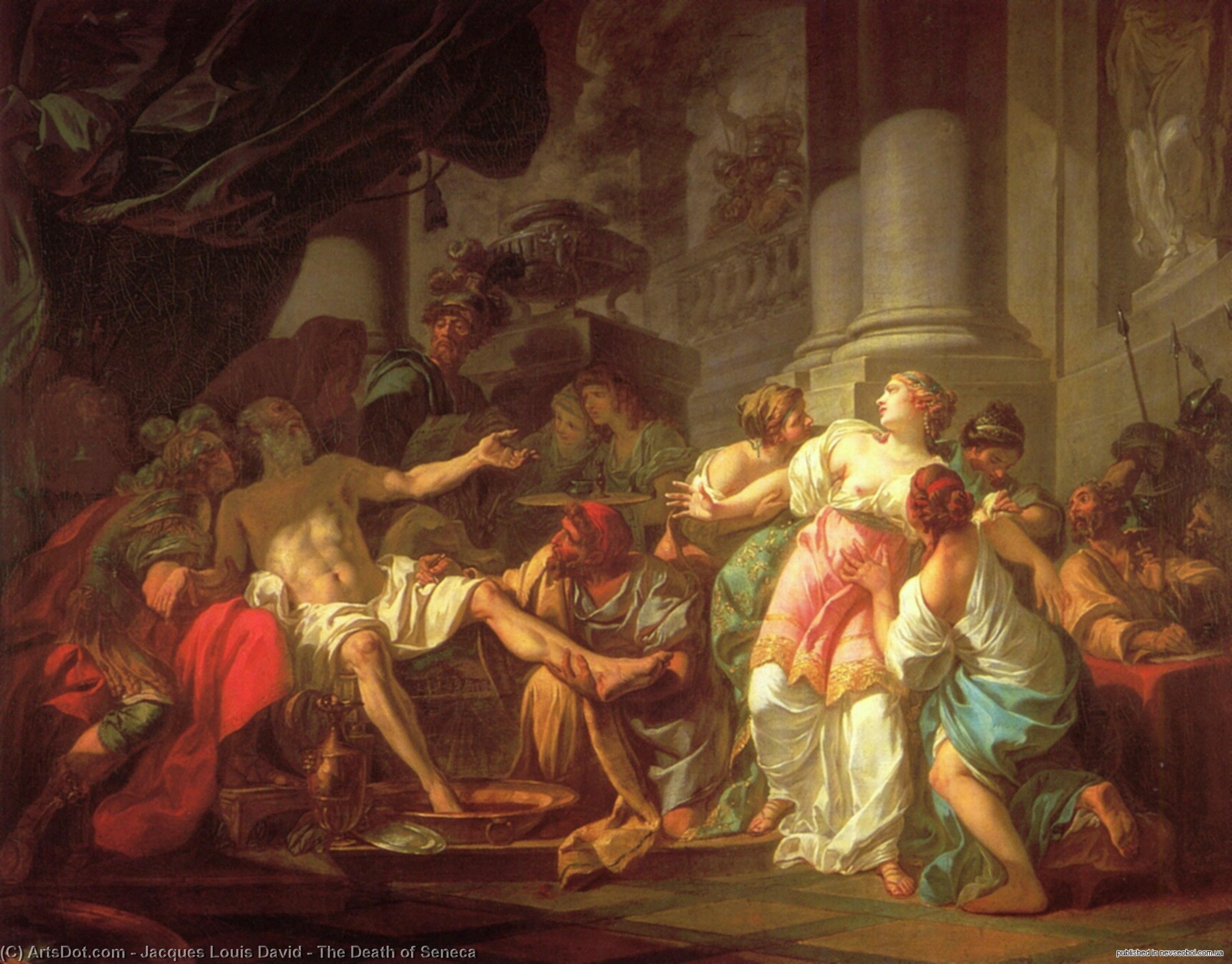 Ordem Reproduções De Arte A Morte de Seneca, 1773 por Jacques Louis David (1748-1800, France) | ArtsDot.com