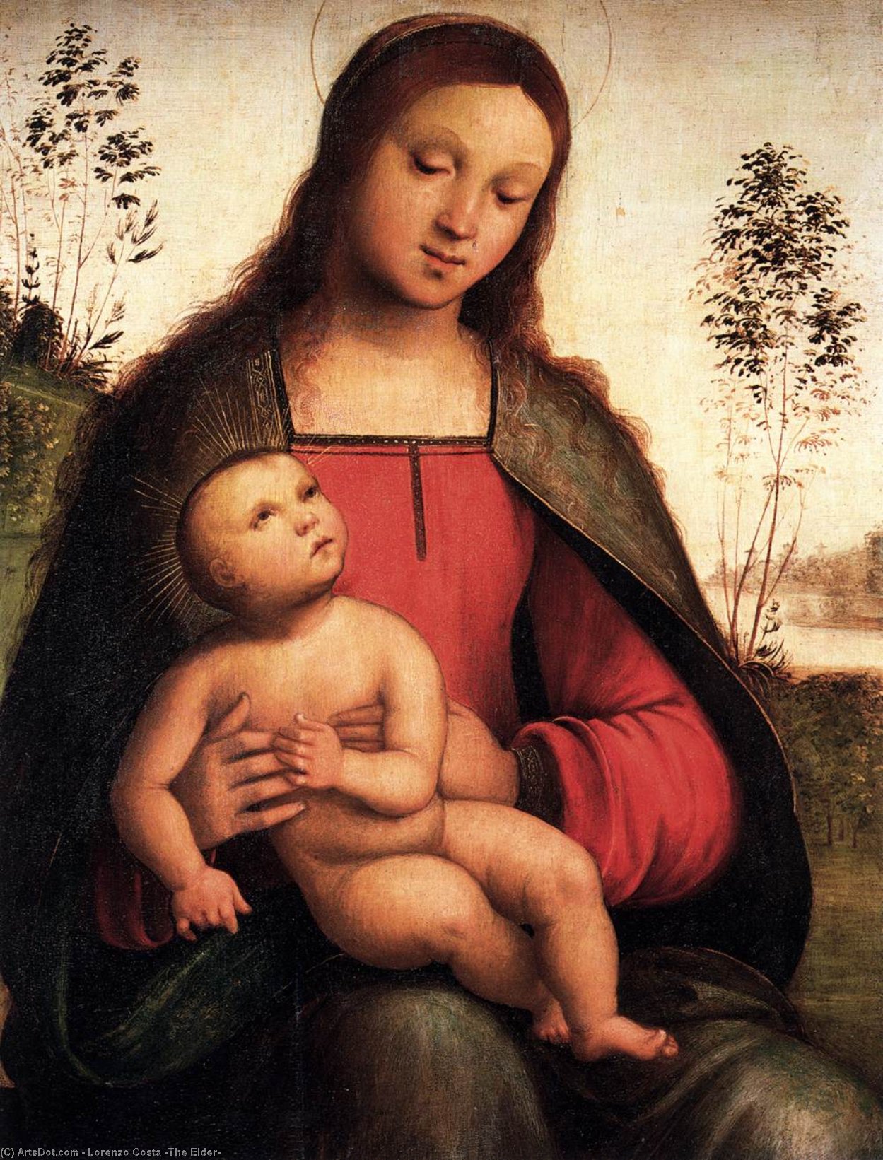 Buy Museum Art Reproductions Virgin and Child, 1501 by Lorenzo Costa (The Elder) (1460-1535, Italy) | ArtsDot.com