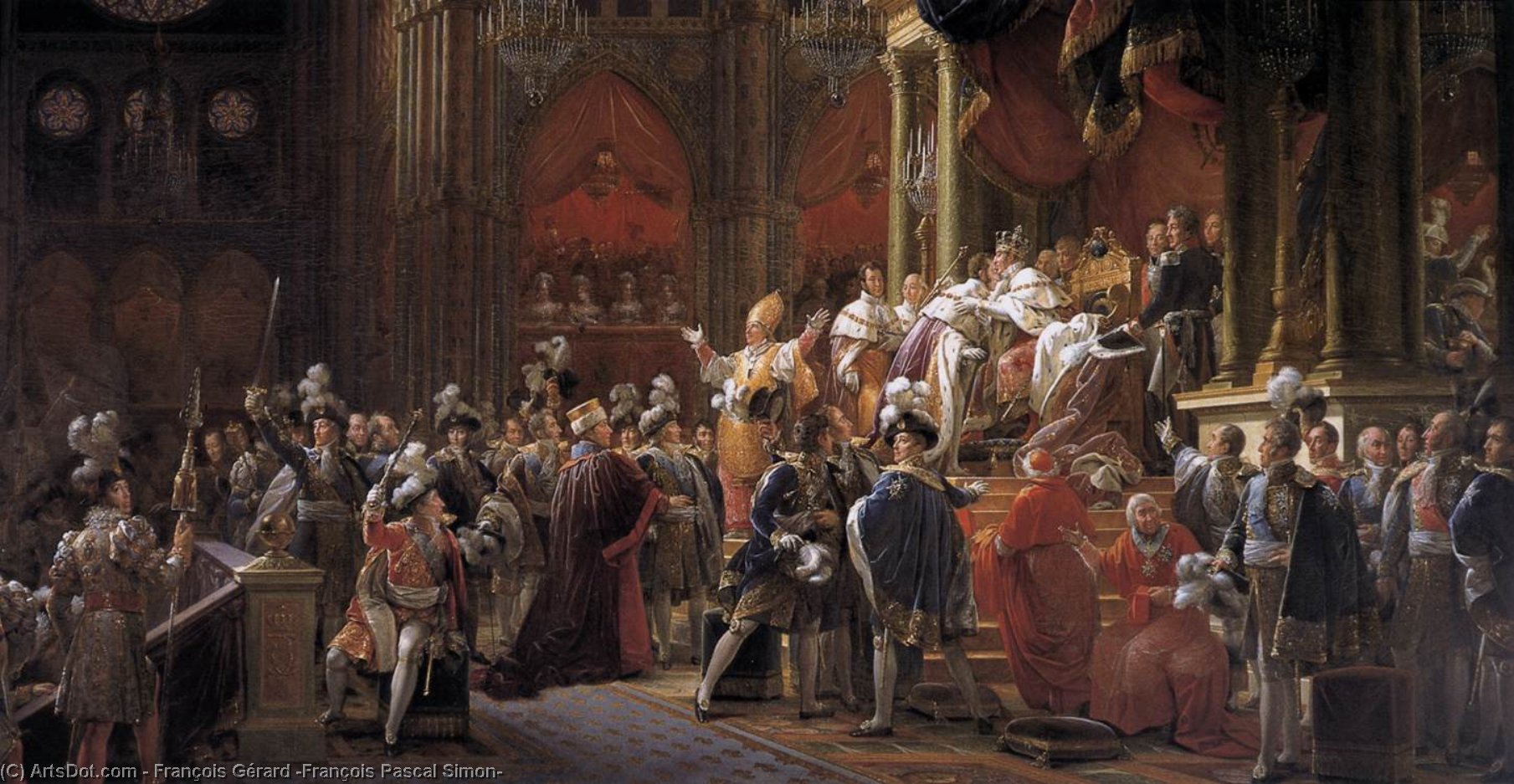 Order Paintings Reproductions The Coronation of Charles X, 1827 by François Gérard (François Pascal Simon) (1770-1837, Italy) | ArtsDot.com