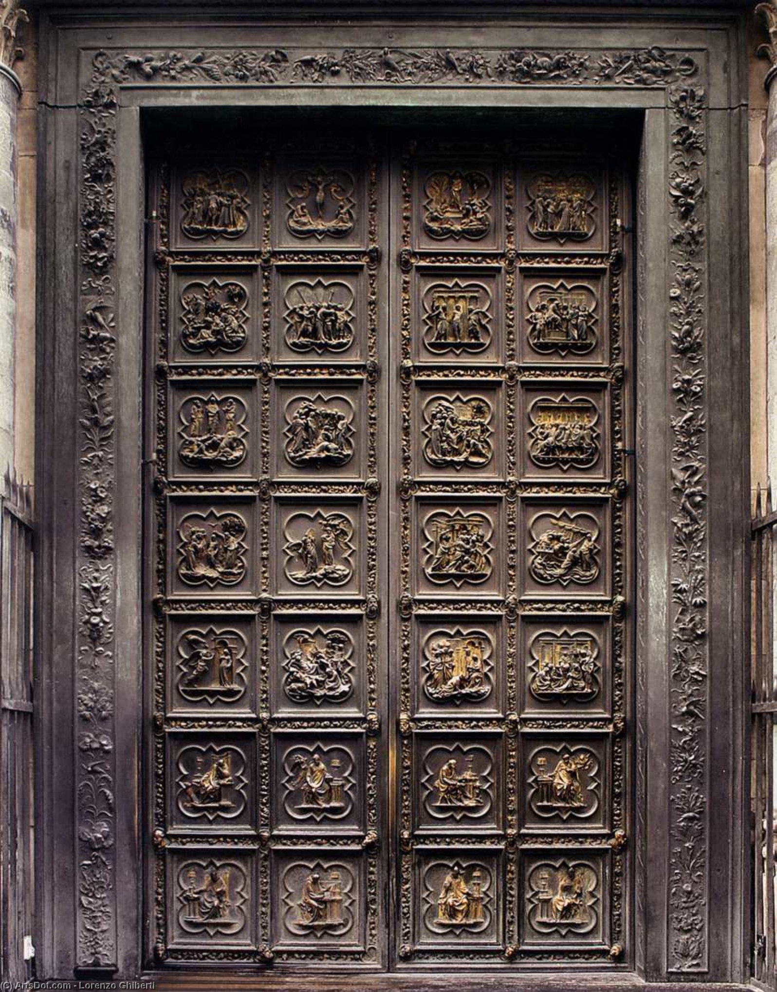 顺序 畫複製 North Doors (Life of Christ), 1403 通过 Lorenzo Ghiberti (1378-1455, Italy) | ArtsDot.com