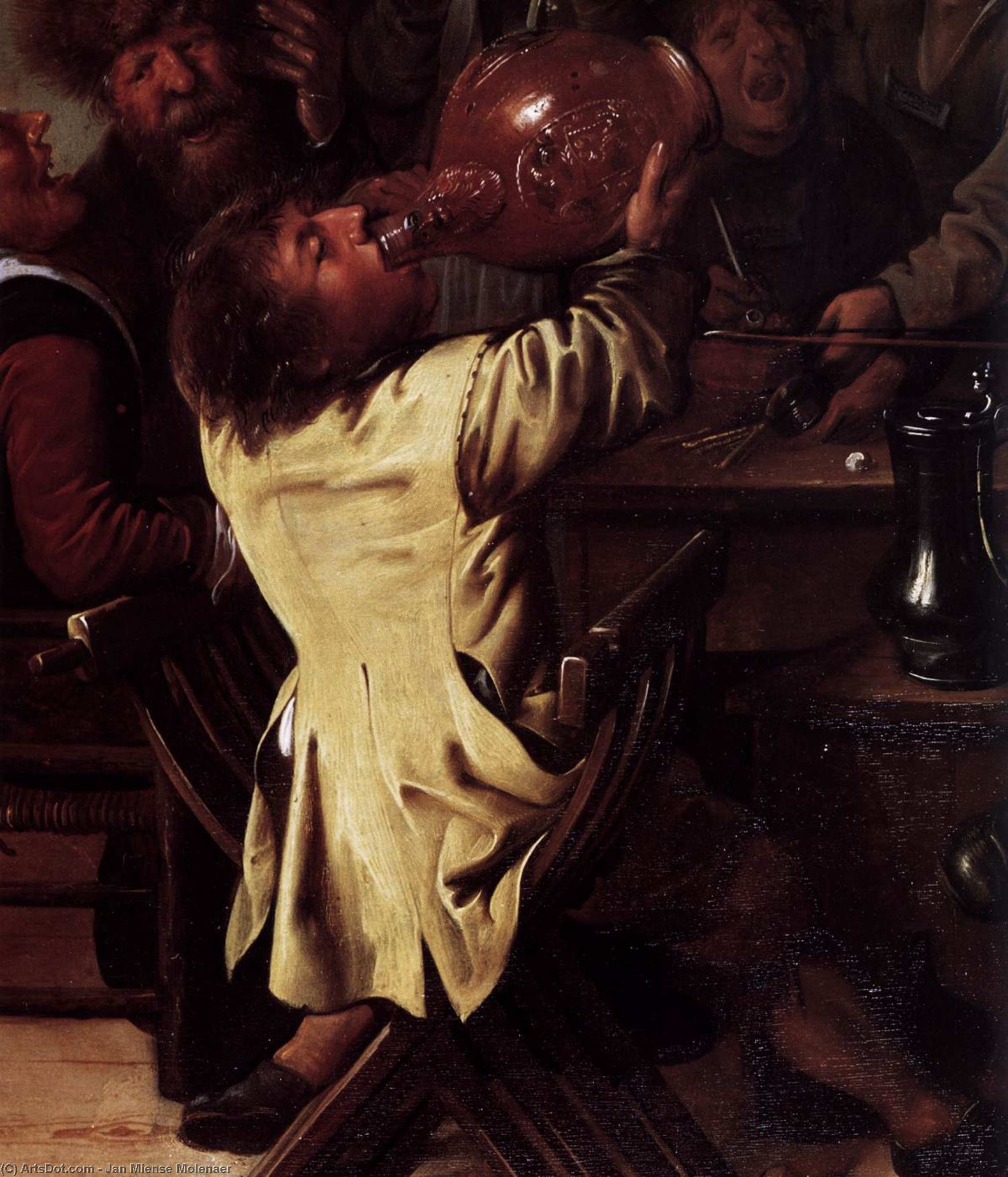 Order Art Reproductions The King Drinks (detail), 1636 by Jan Miense Molenaer (1610-1668, Netherlands) | ArtsDot.com
