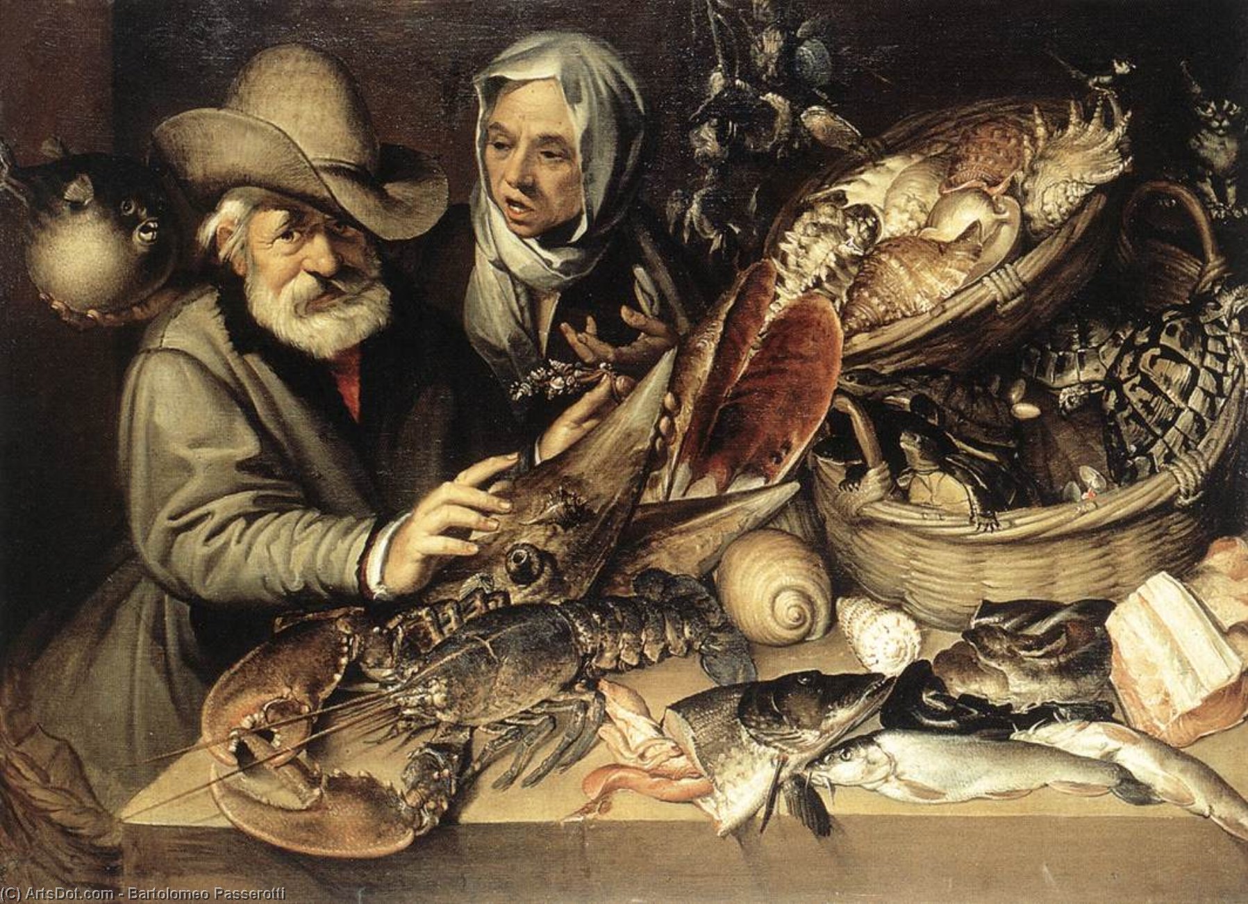 Achat Réplique De Peinture La boutique de poissonnier, 1580 de Bartolomeo Passerotti (1529-1592) | ArtsDot.com